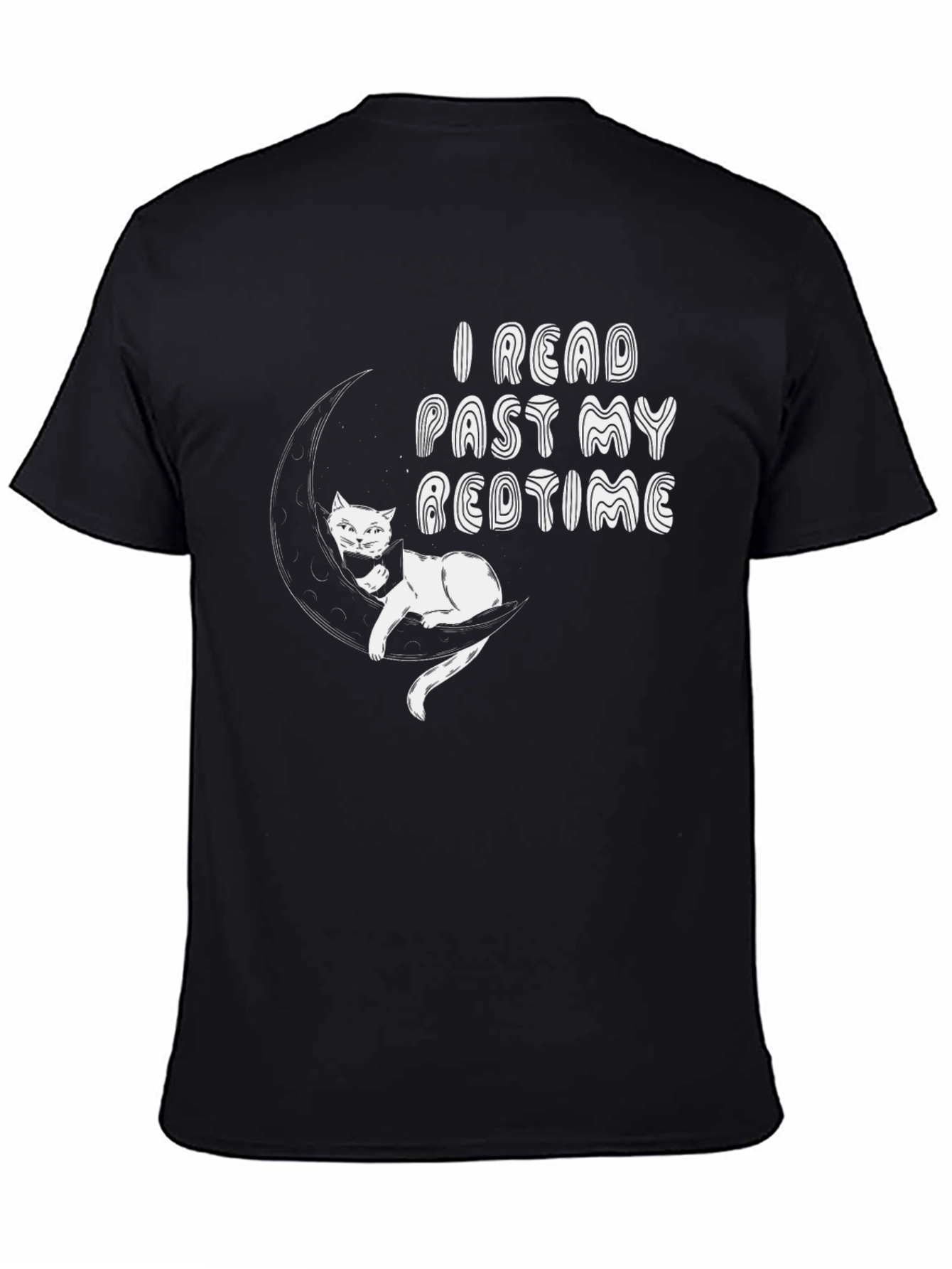 I Read Past My Bedtime Black T-Shirt