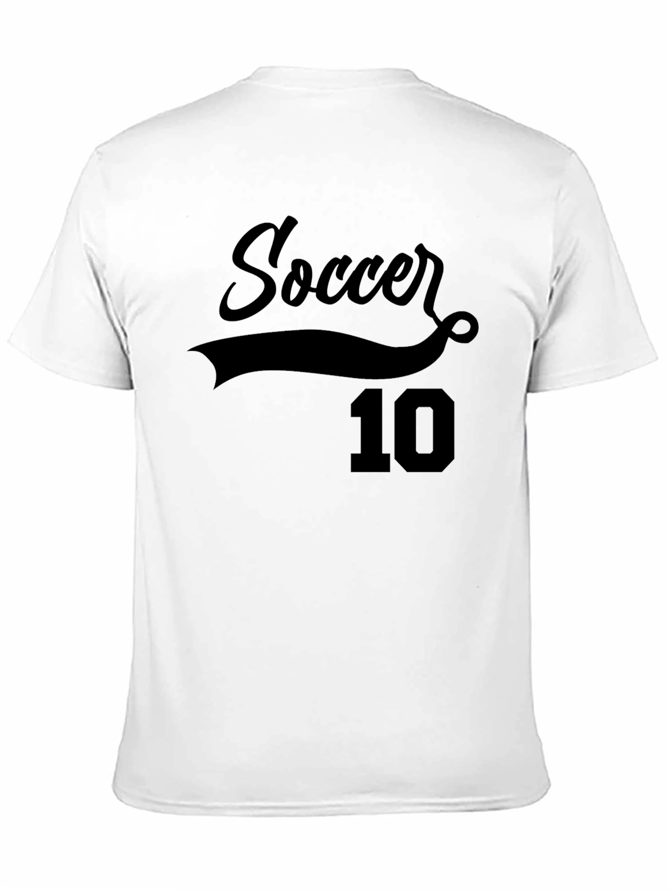 Soccer Number 10 Black T-Shirt