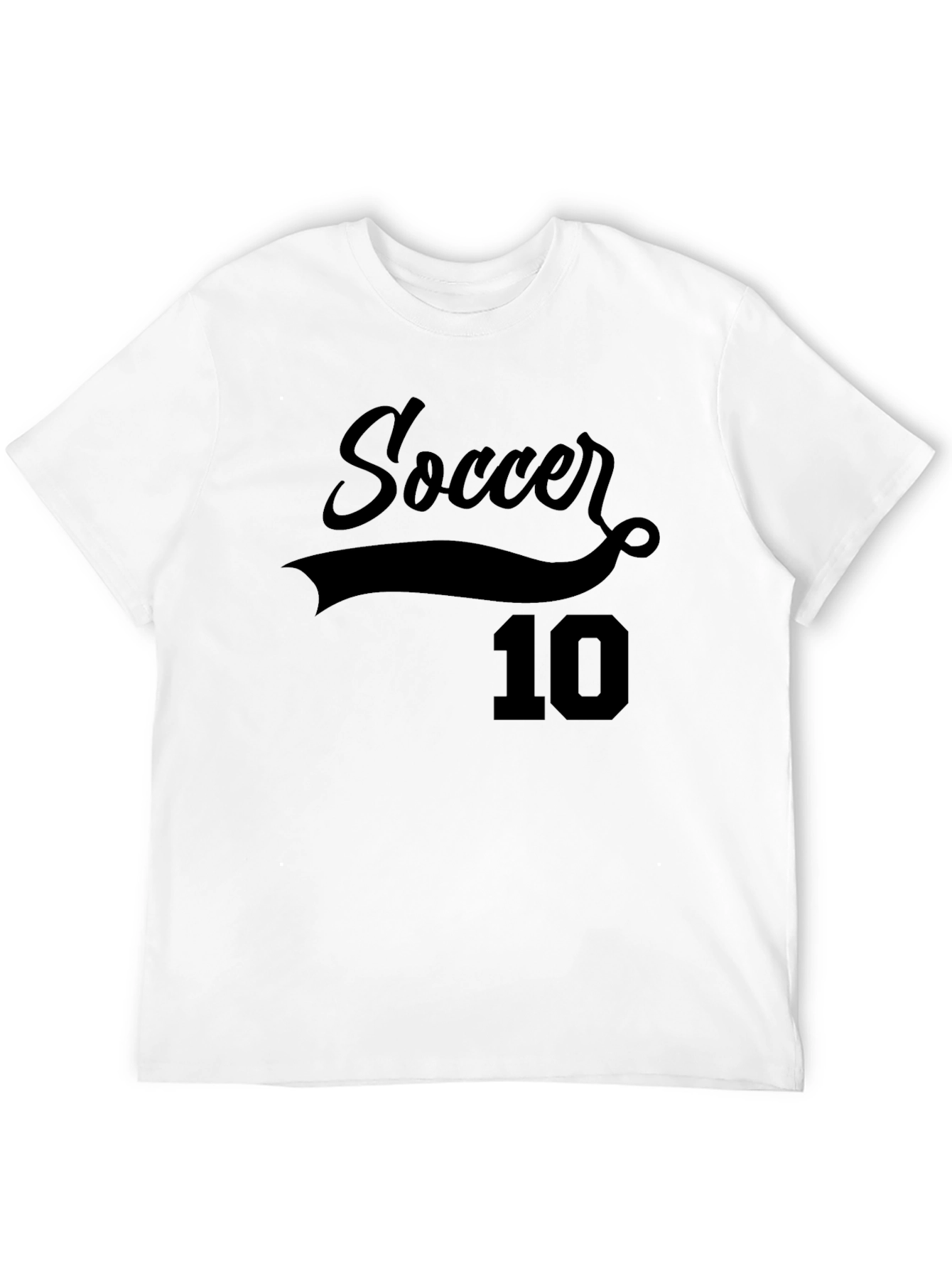 Soccer Number 10 Black T-Shirt