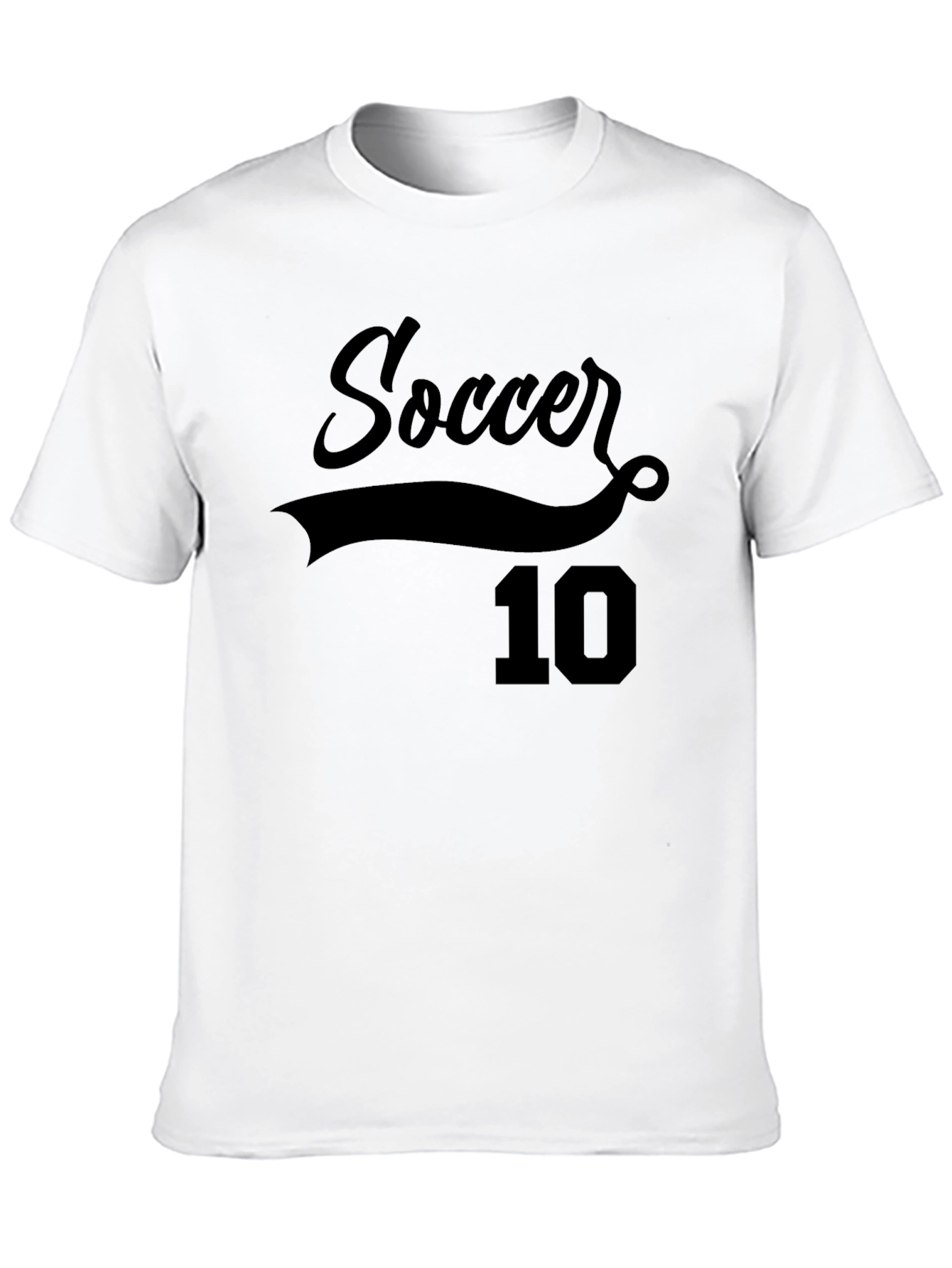 Soccer Number 10 Black T-Shirt