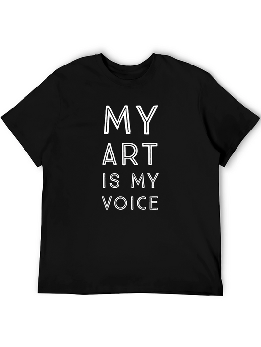 My Art Is My Voice Graphic Tee - Black Cotton T-Shirt