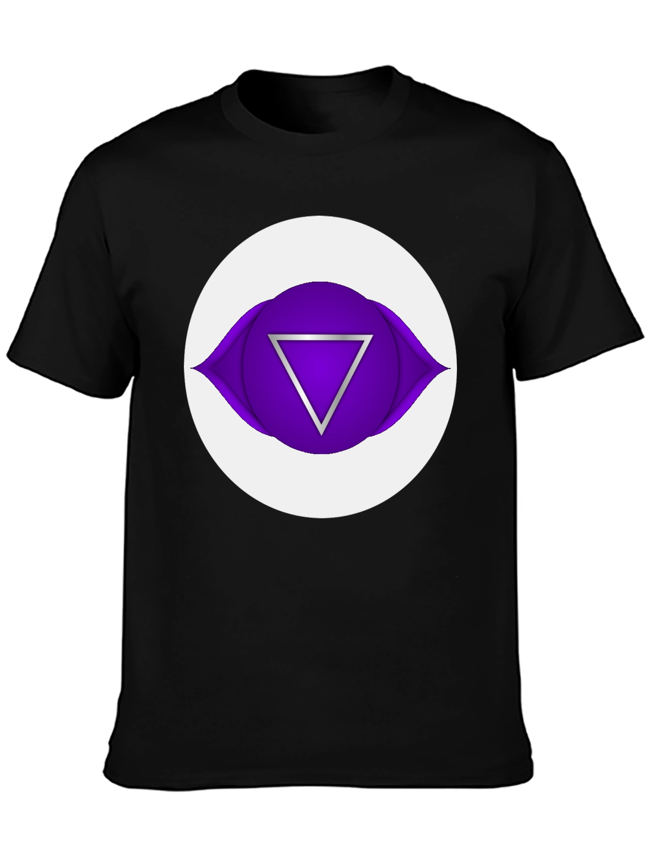 Third Eye Chakra Graphic Tee - Black Cotton T-Shirt