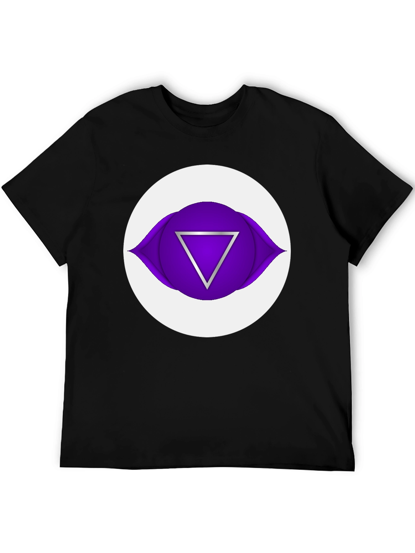 Third Eye Chakra Graphic Tee - Black Cotton T-Shirt