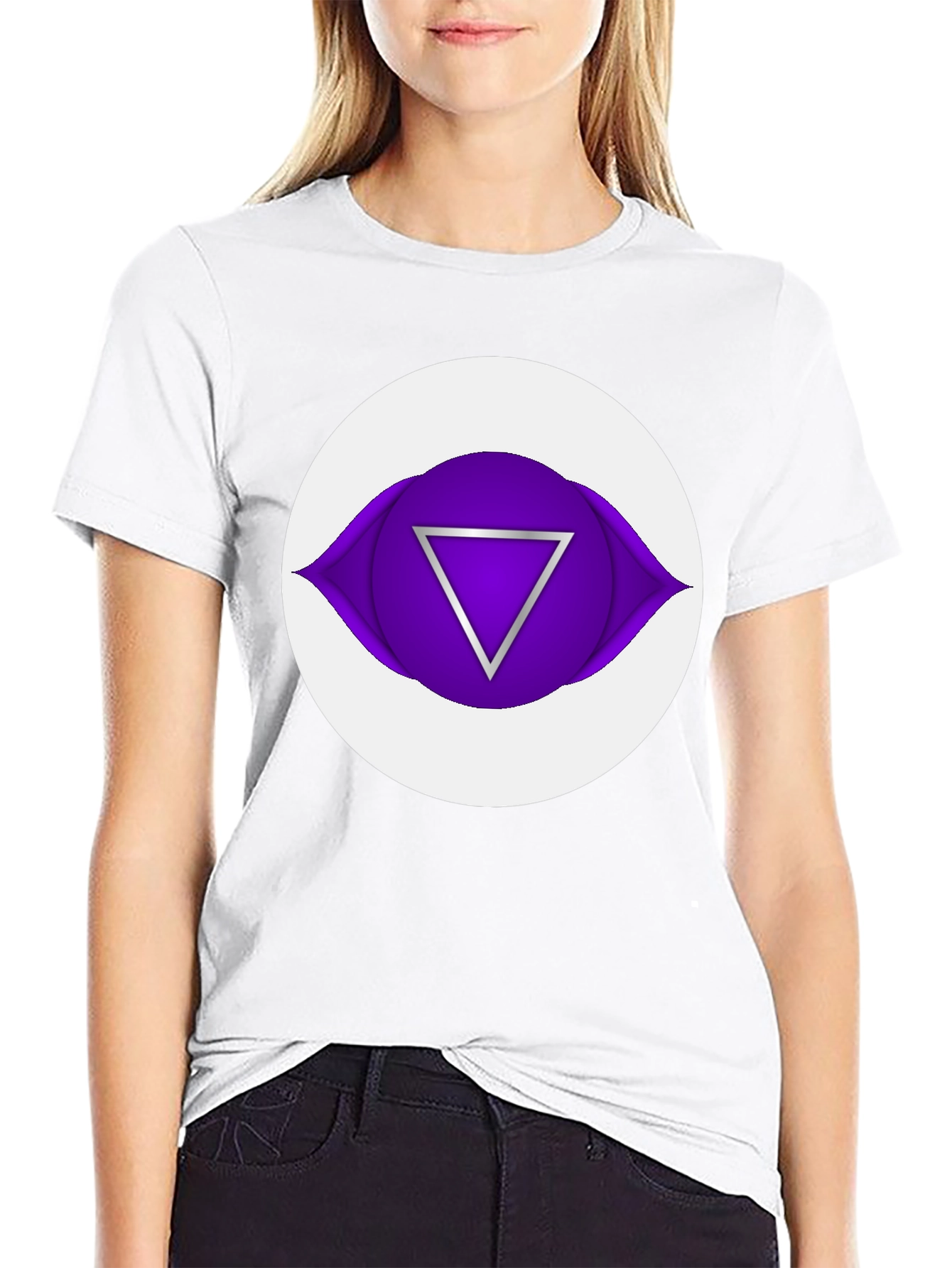 Third Eye Chakra Graphic Tee - Black Cotton T-Shirt