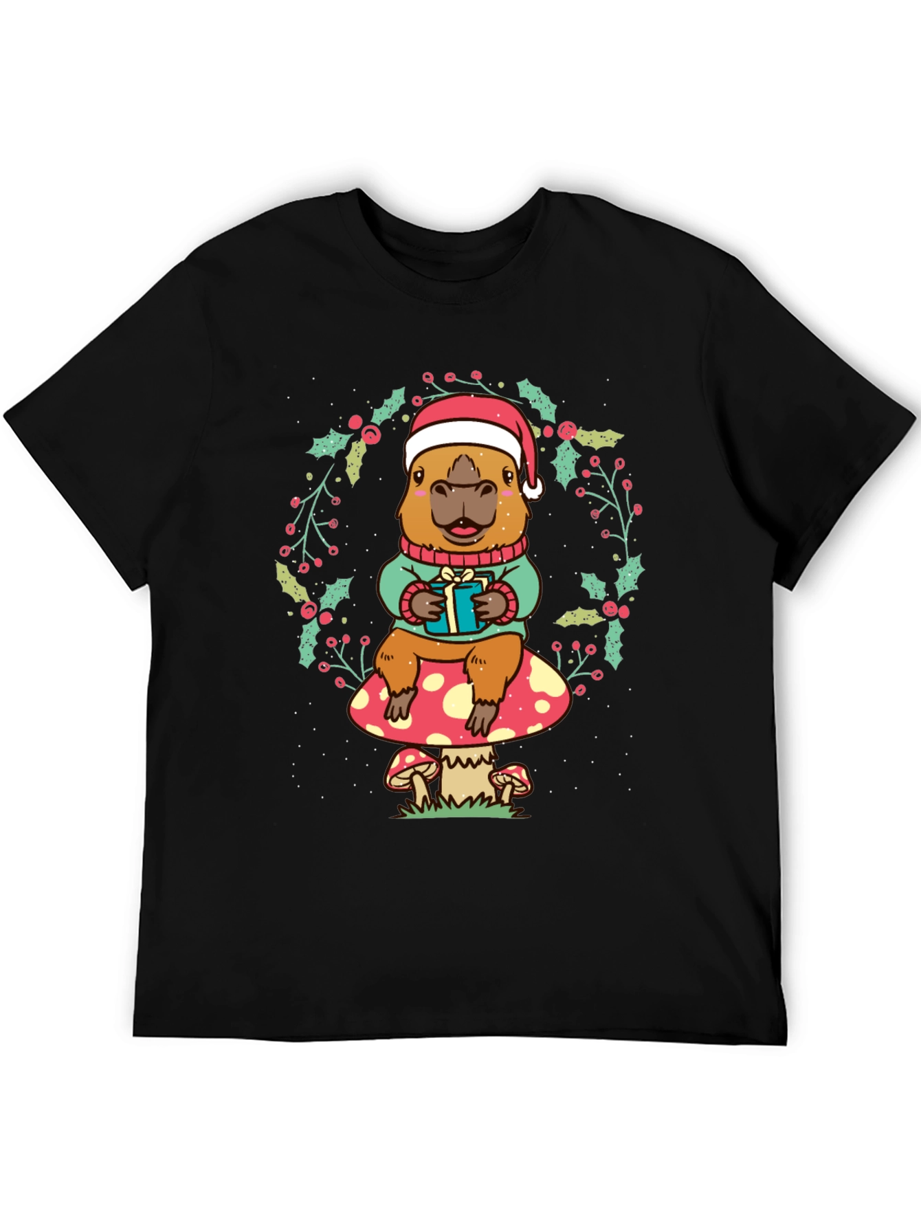 Festive Capybara Christmas T-Shirt
