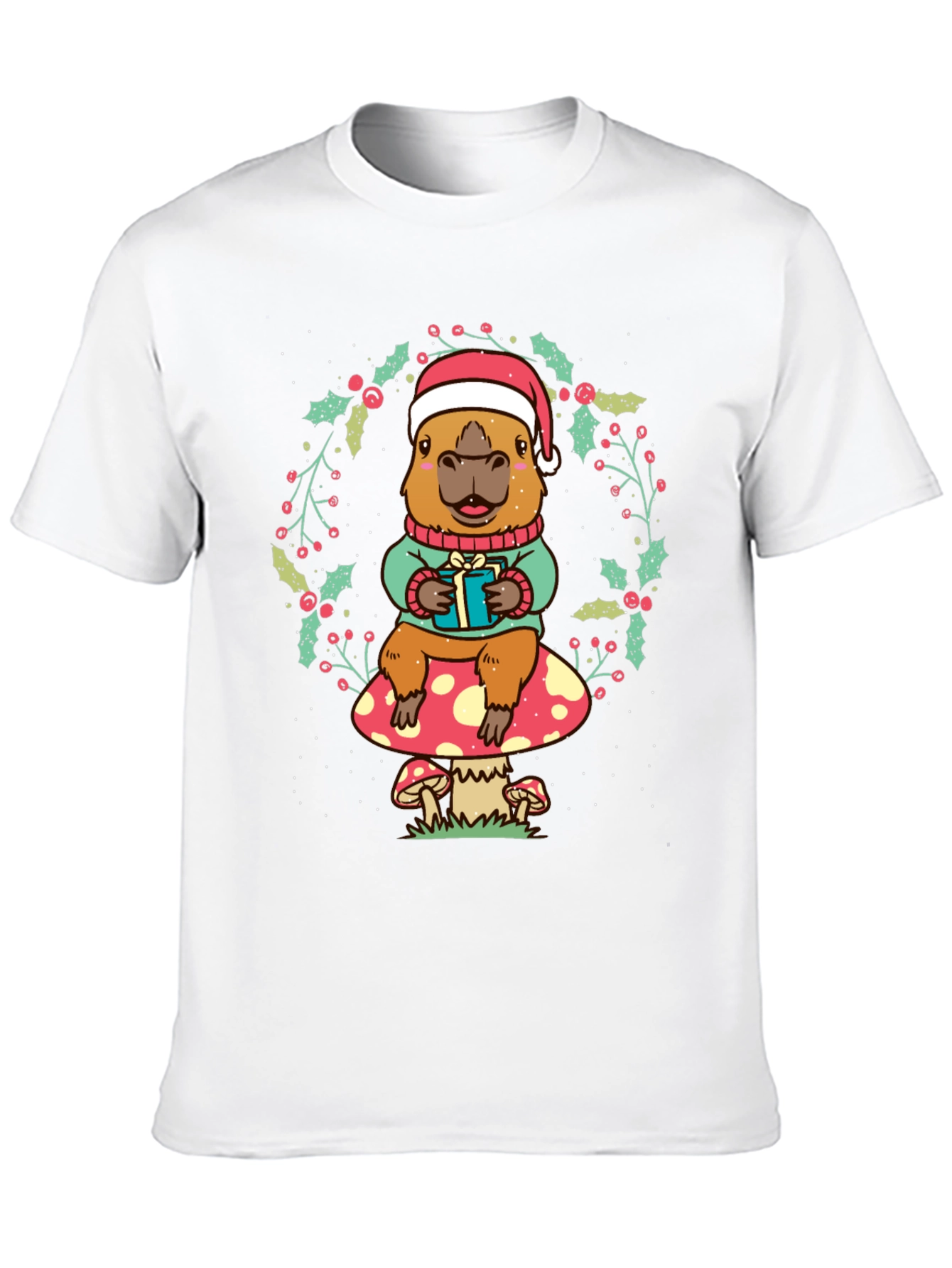 Festive Capybara Christmas T-Shirt