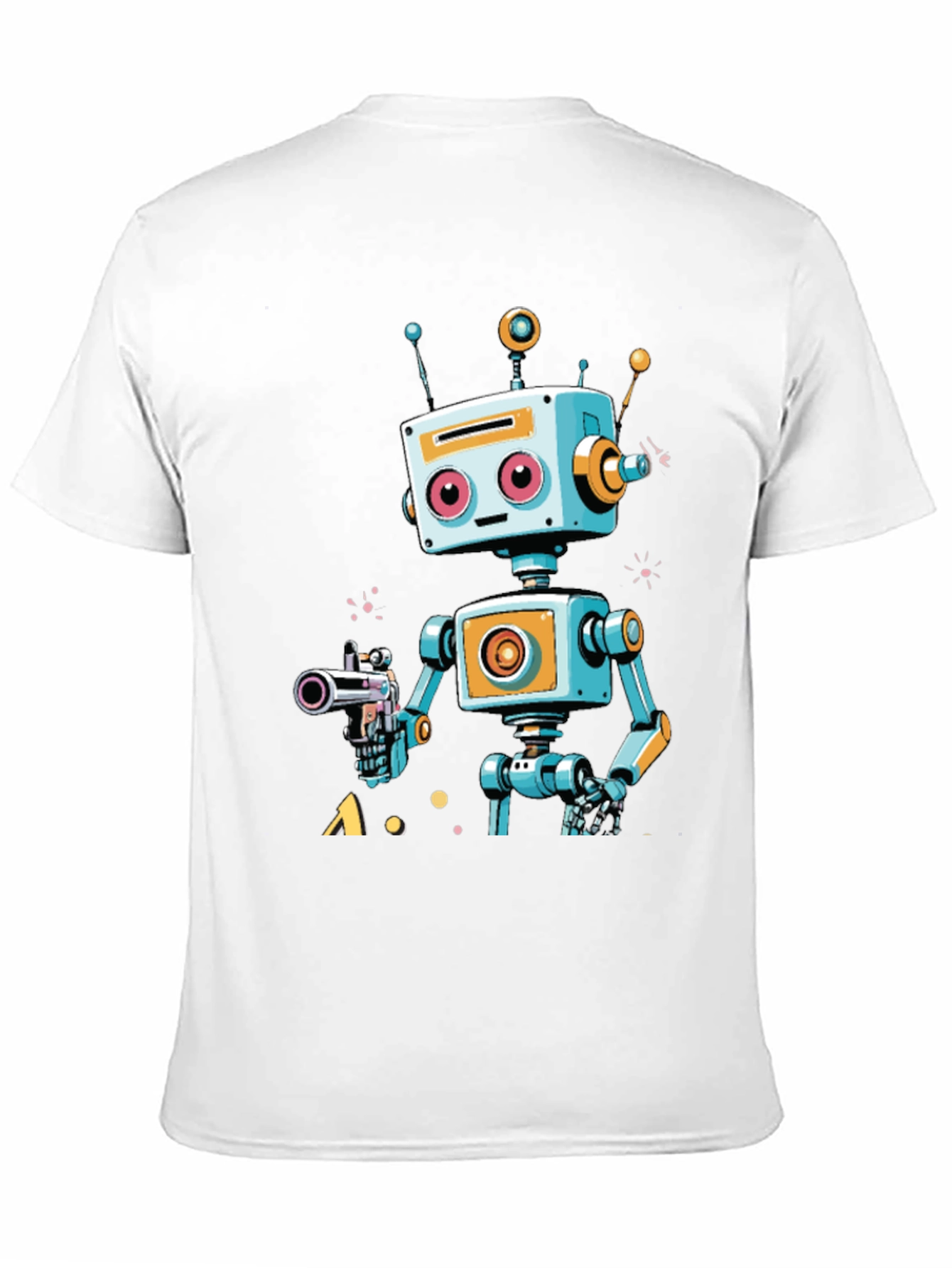 Retro Robot Graphic Tee - Sci-Fi Style Shirt