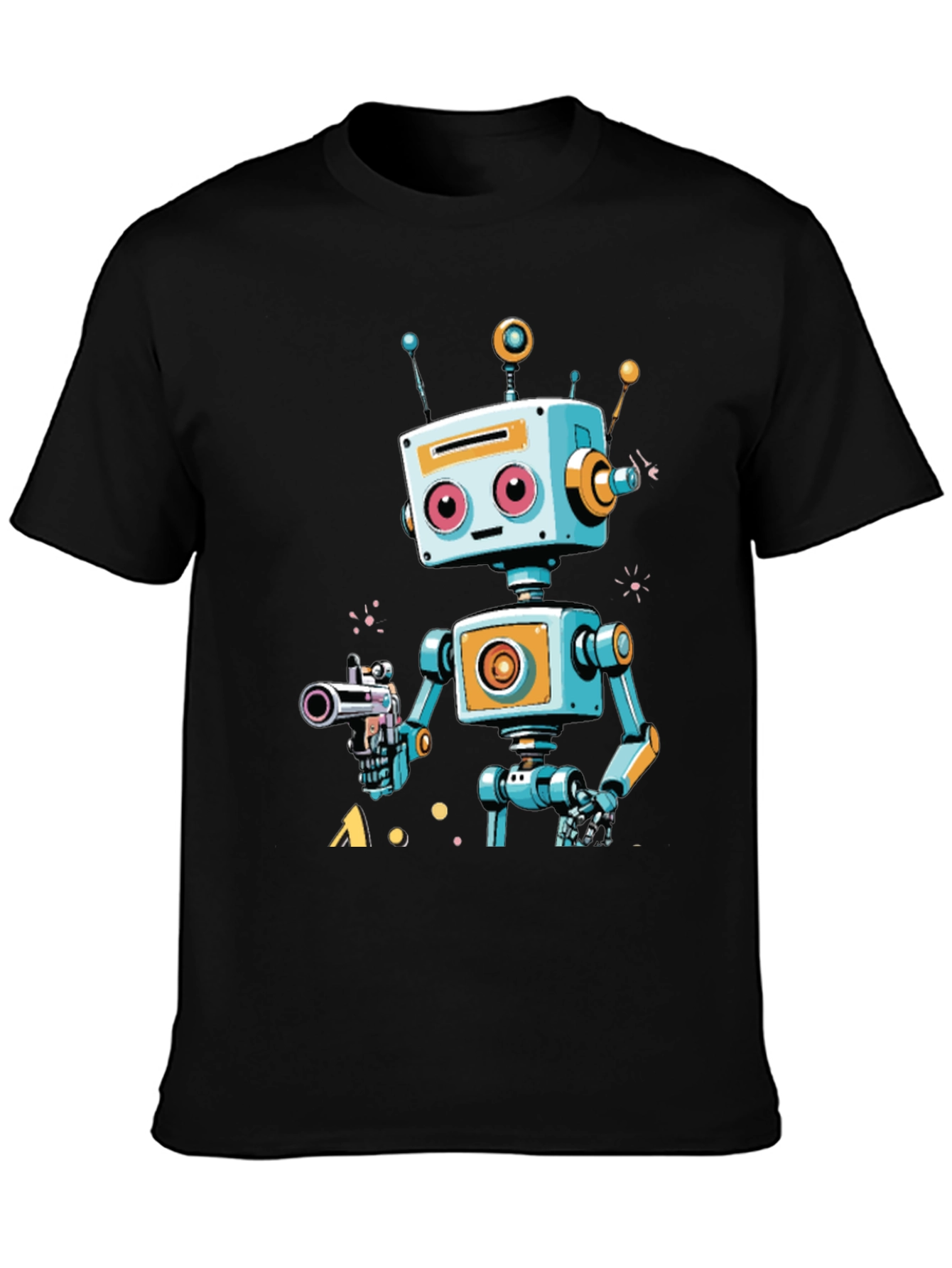 Retro Robot Graphic Tee - Sci-Fi Style Shirt