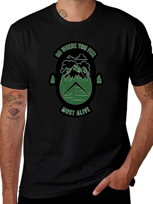 Adventure Awaits Graphic Tee - Black