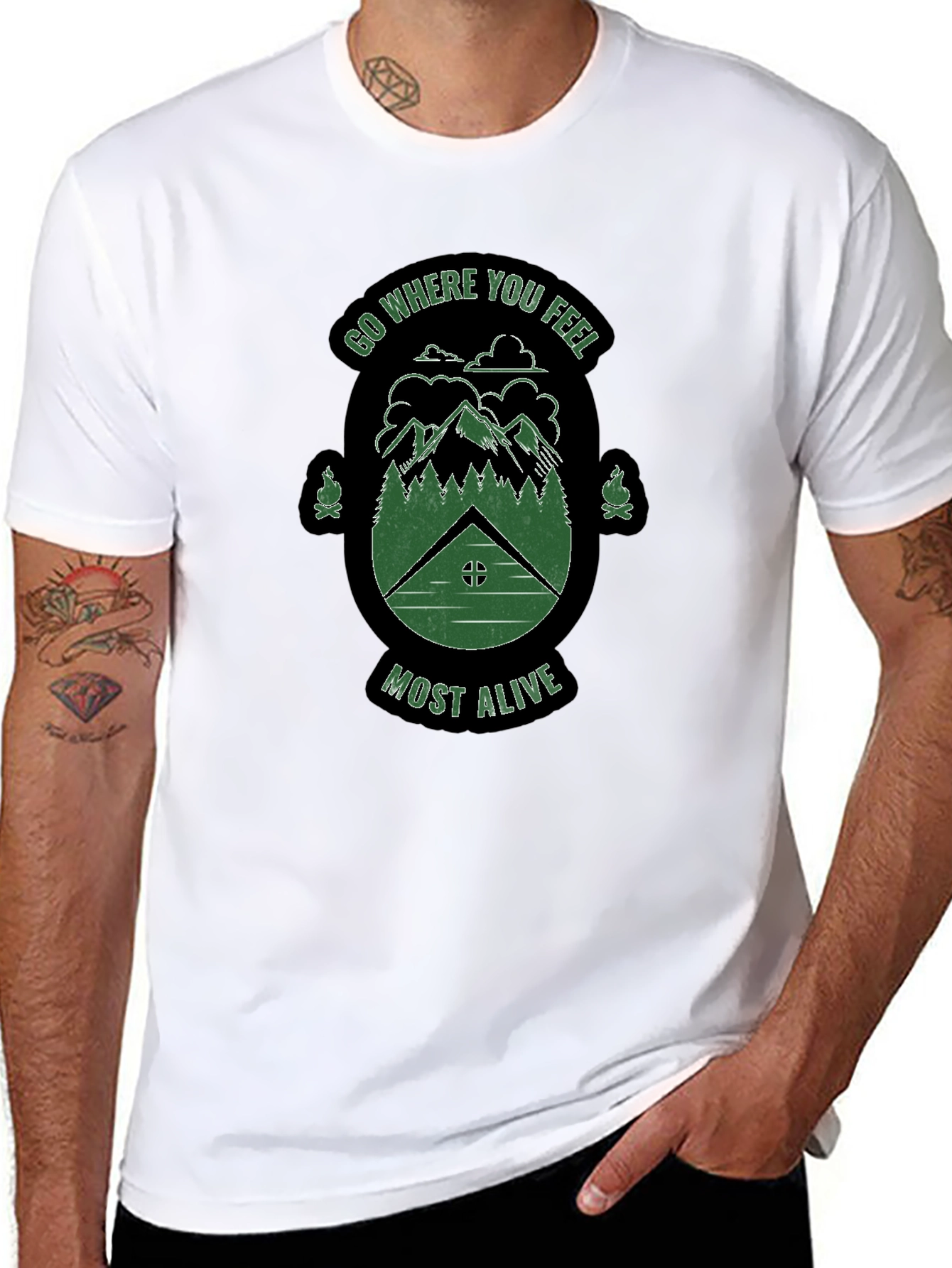 Adventure Awaits Graphic Tee - Black