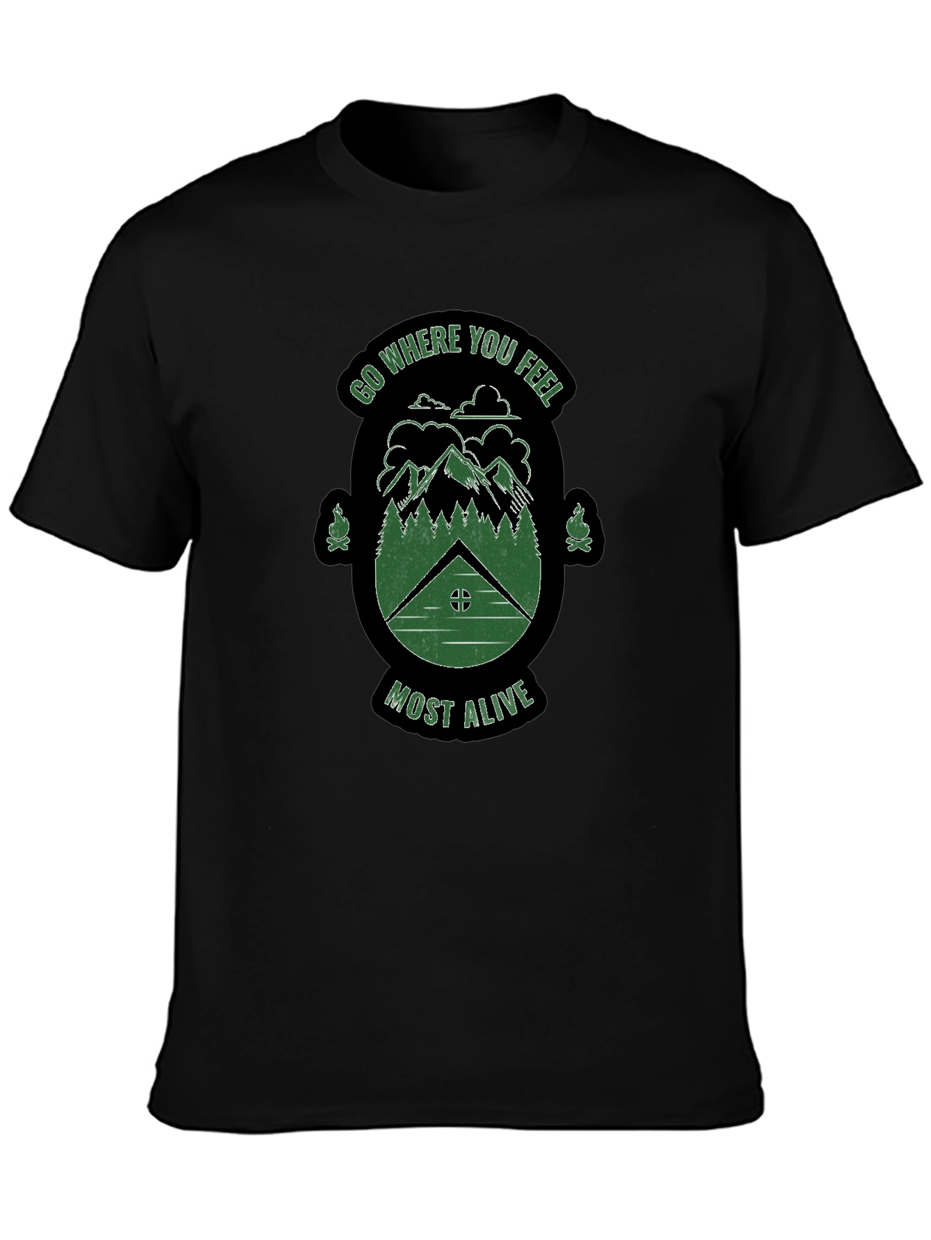 Adventure Awaits Graphic Tee - Black
