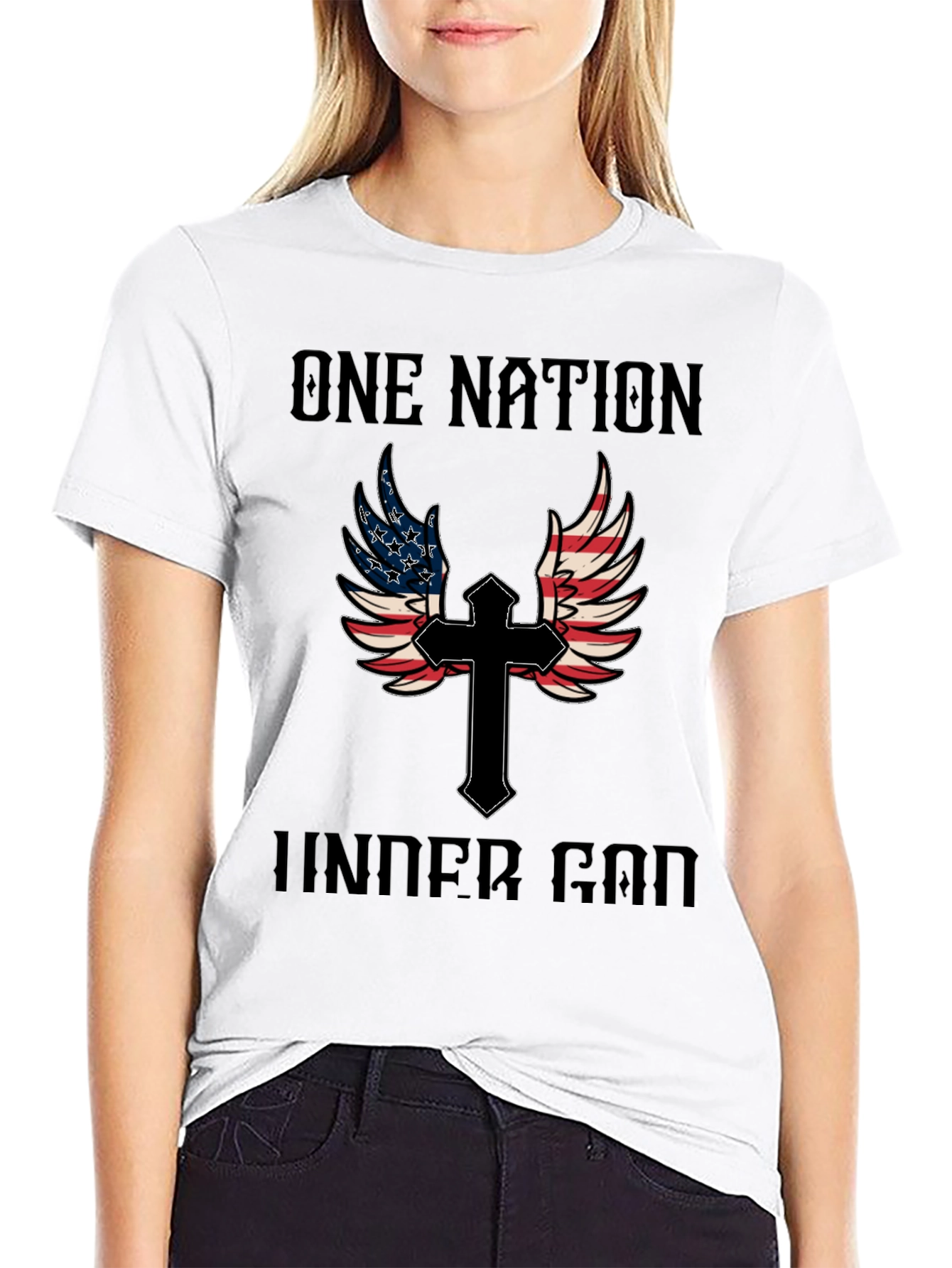 One Nation Under God T-Shirt - Patriotic Christian Tee