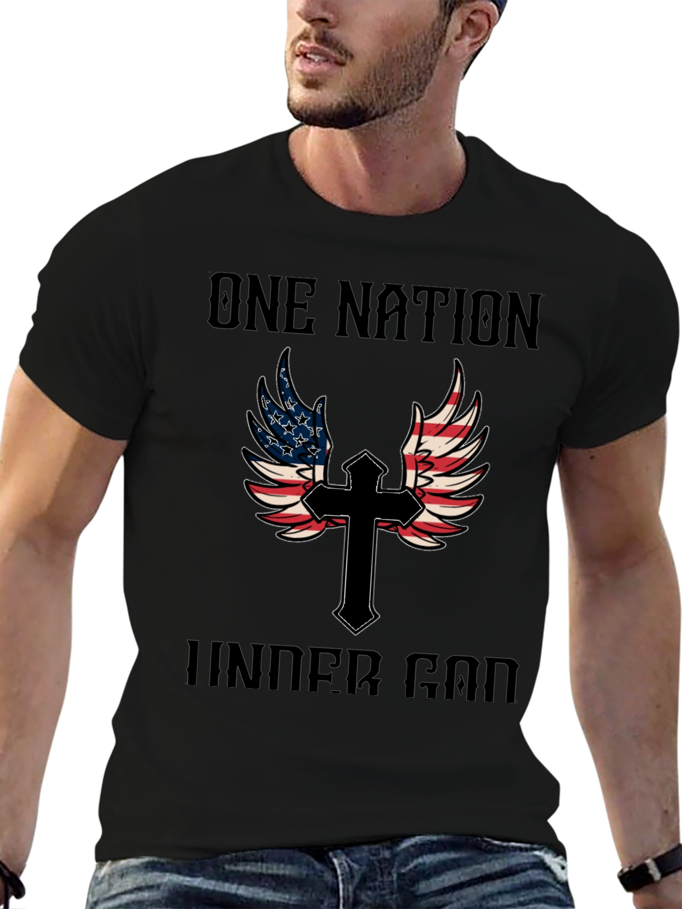 One Nation Under God T-Shirt - Patriotic Christian Tee