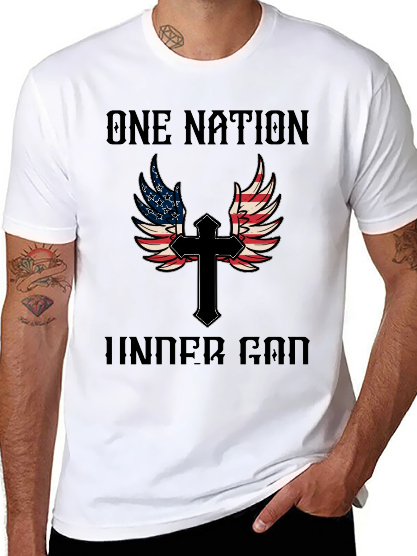 One Nation Under God T-Shirt - Patriotic Christian Tee