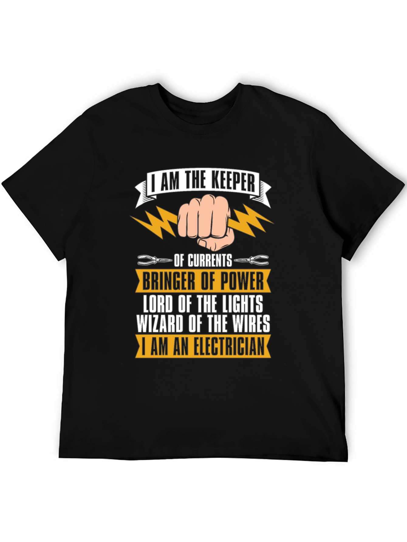 Electrician T-Shirt: Keeper of Currents & Bringer of Power