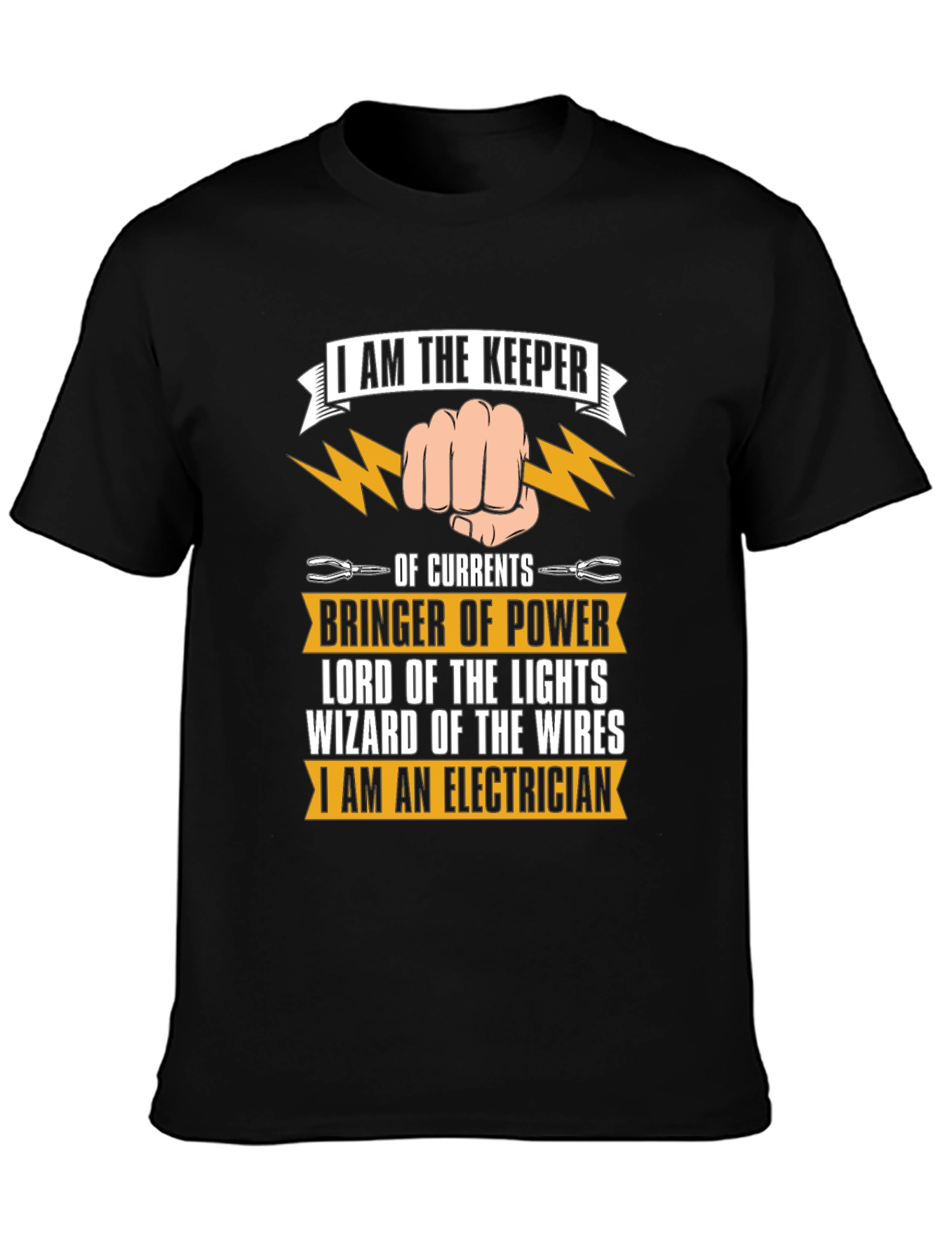 Electrician T-Shirt: Keeper of Currents & Bringer of Power