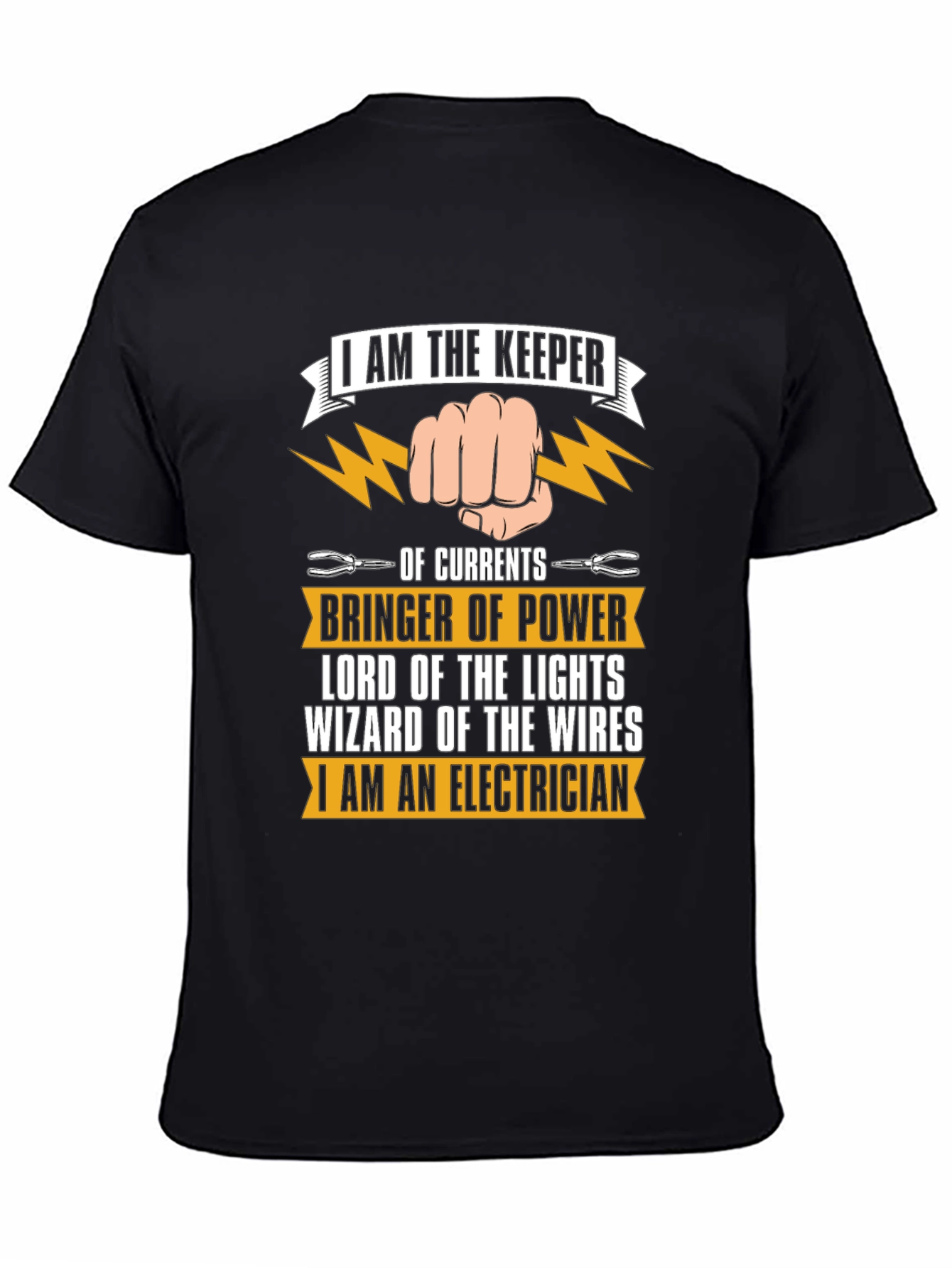 Electrician T-Shirt: Keeper of Currents & Bringer of Power