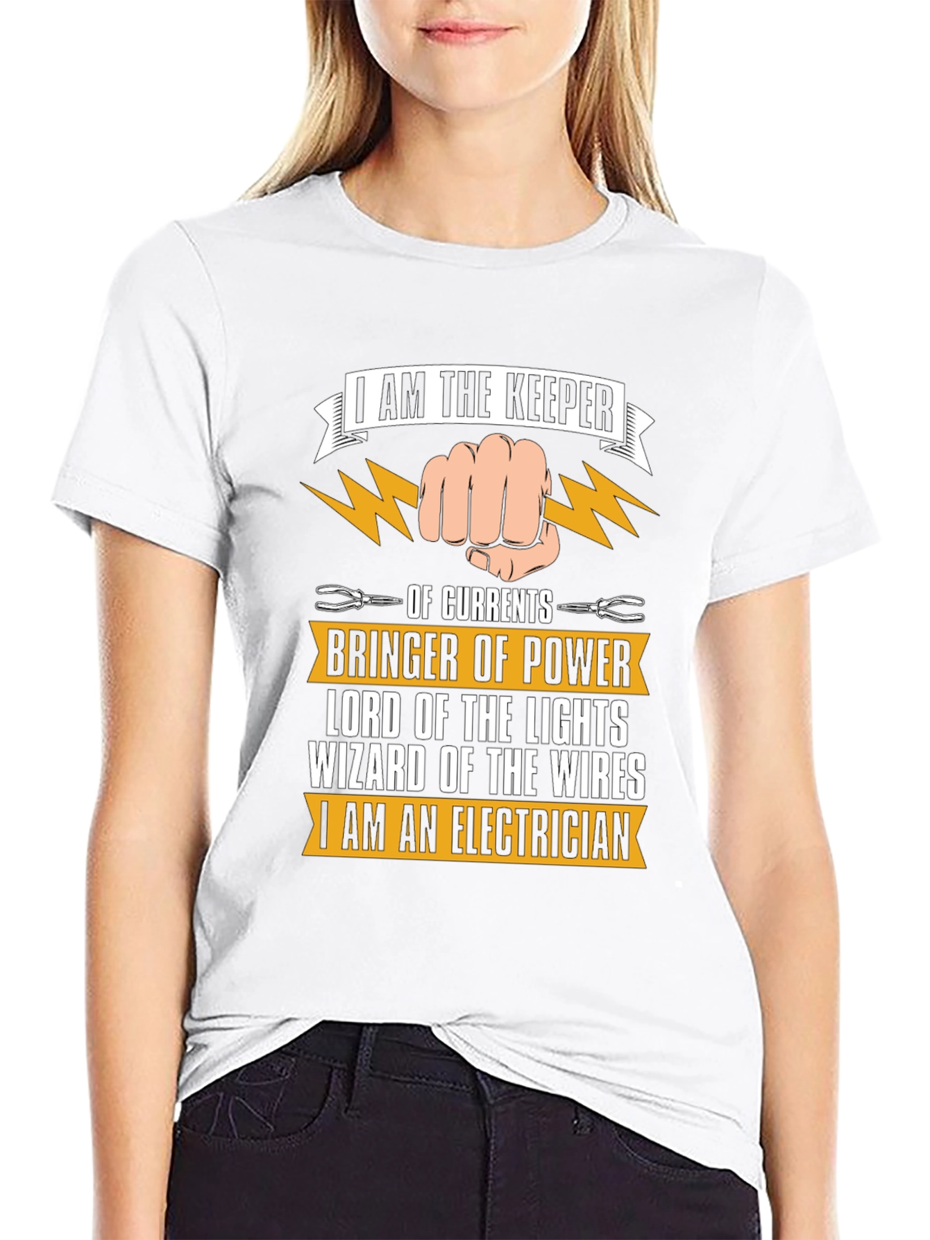 Electrician T-Shirt: Keeper of Currents & Bringer of Power