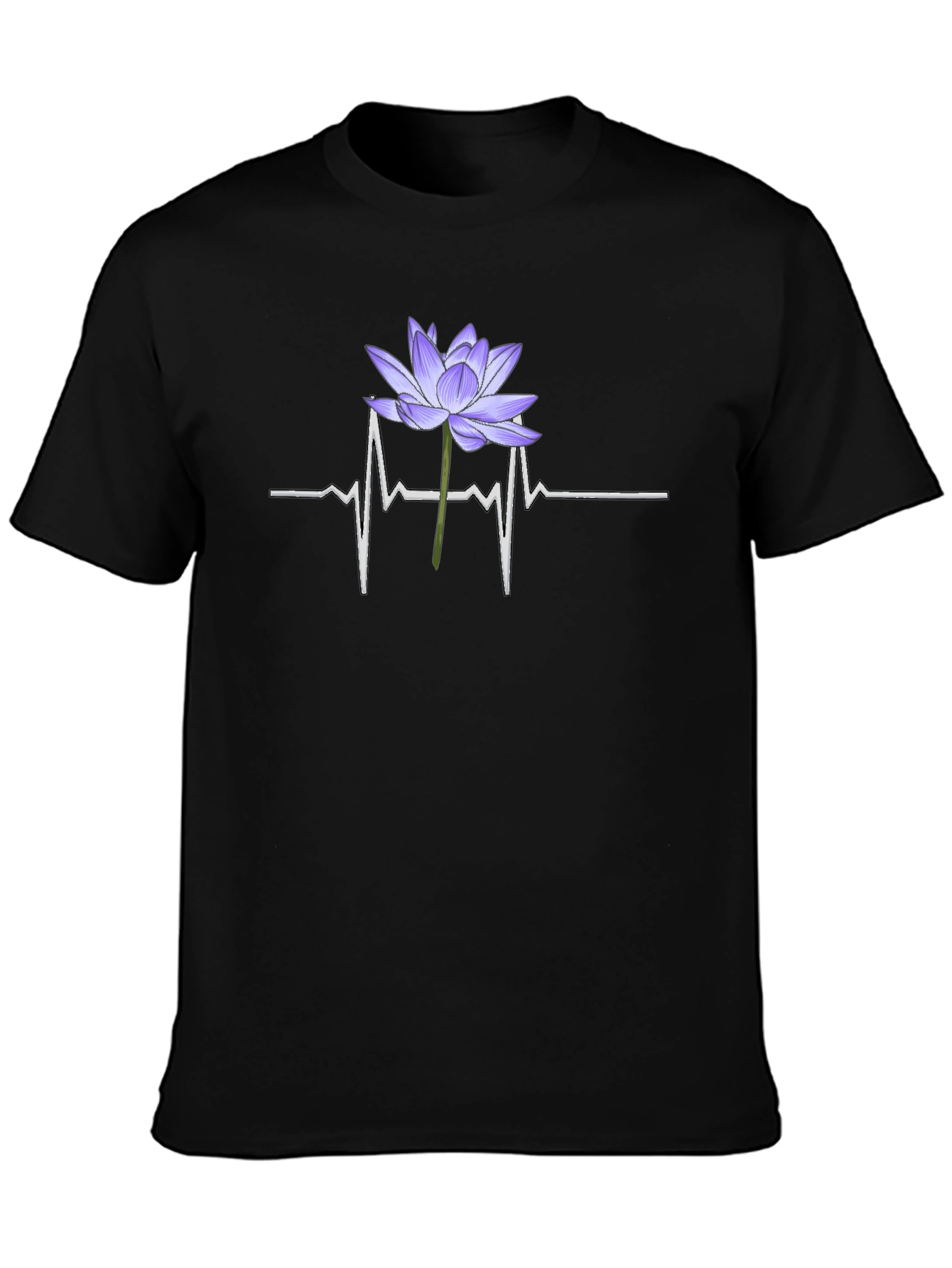 Lotus Heartbeat T-Shirt - Black