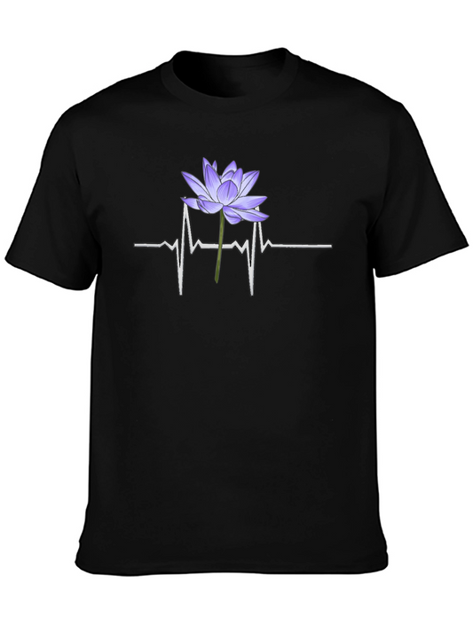 Lotus Heartbeat T-Shirt - Black