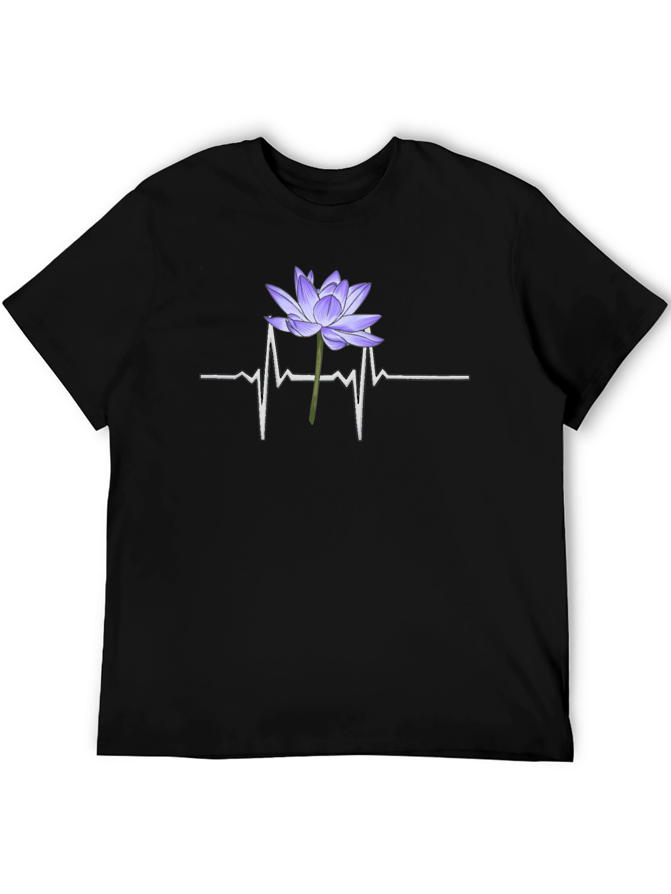 Lotus Heartbeat T-Shirt - Black