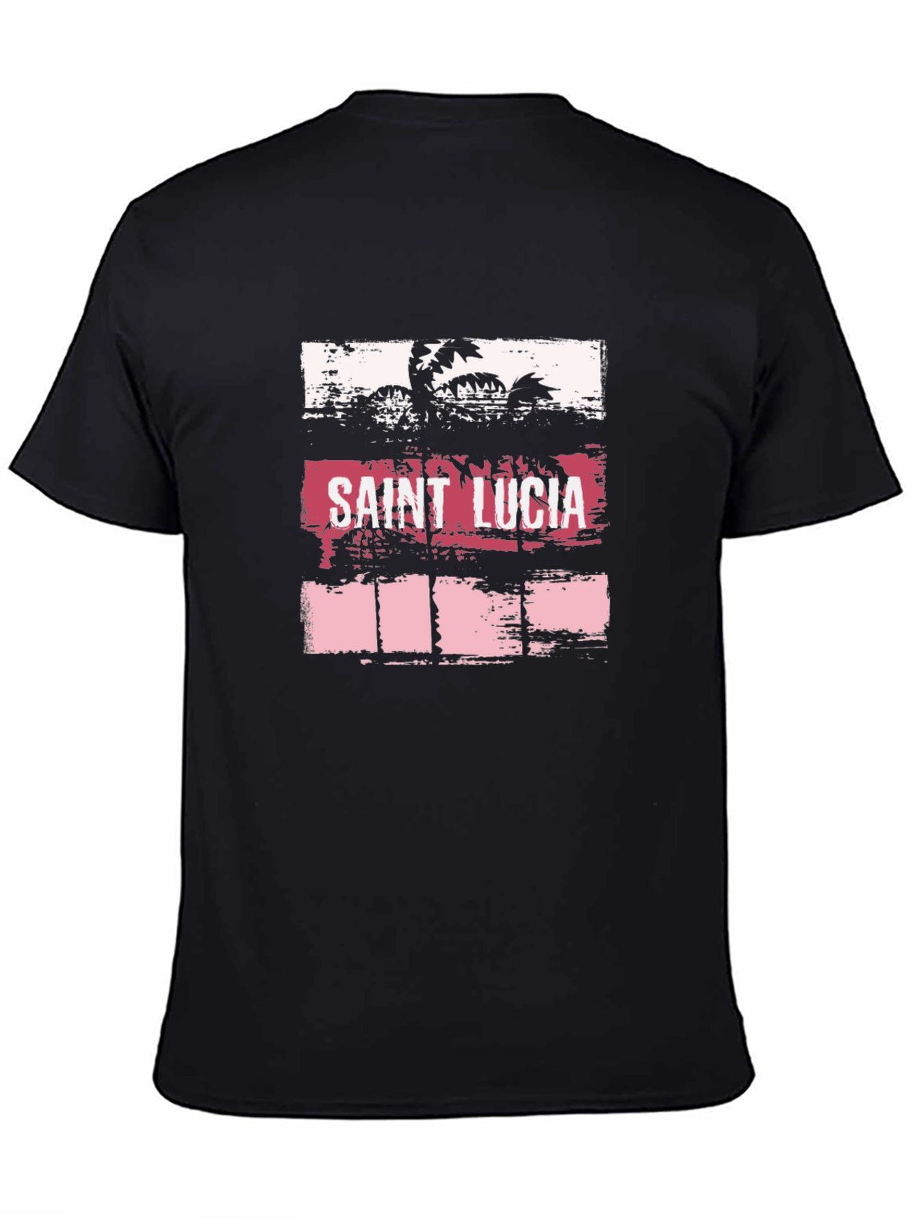 Saint Lucia Graphic Tee - Island Palm Tree Design