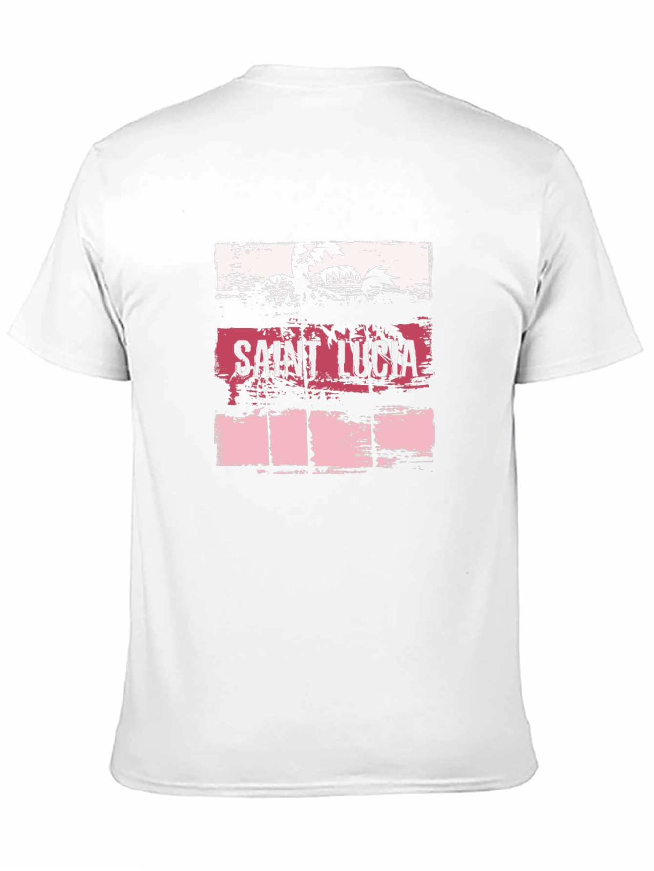 Saint Lucia Graphic Tee - Island Palm Tree Design
