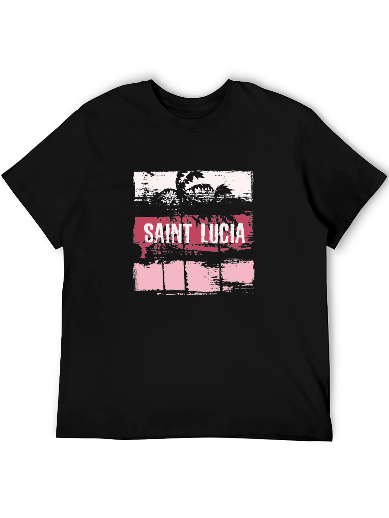 Saint Lucia Graphic Tee - Island Palm Tree Design