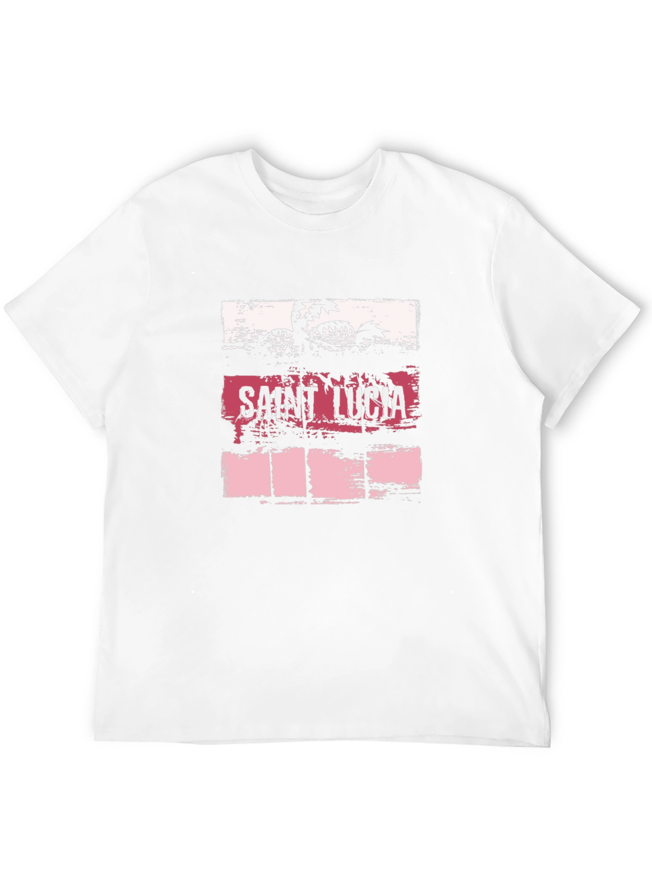 Saint Lucia Graphic Tee - Island Palm Tree Design