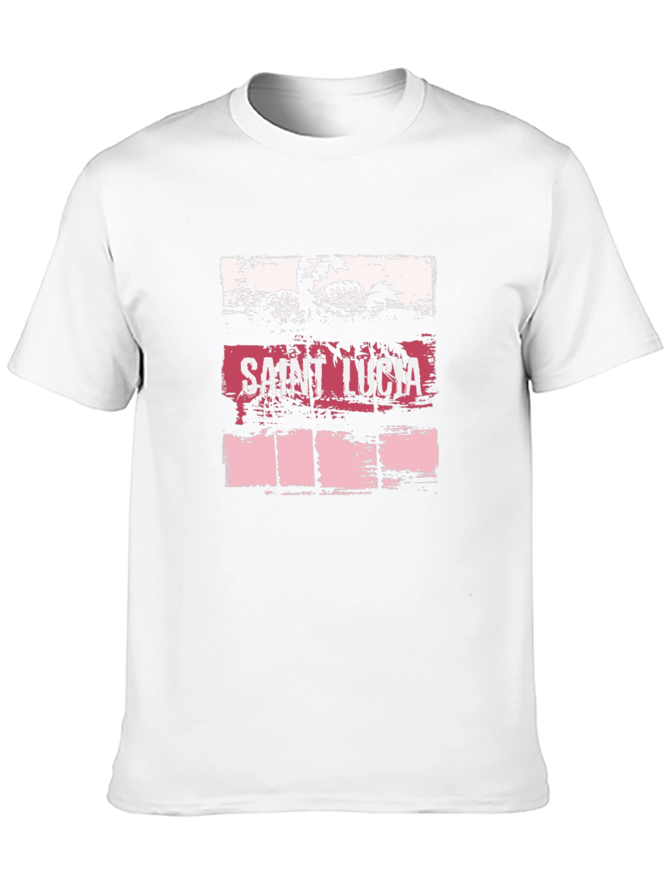 Saint Lucia Graphic Tee - Island Palm Tree Design