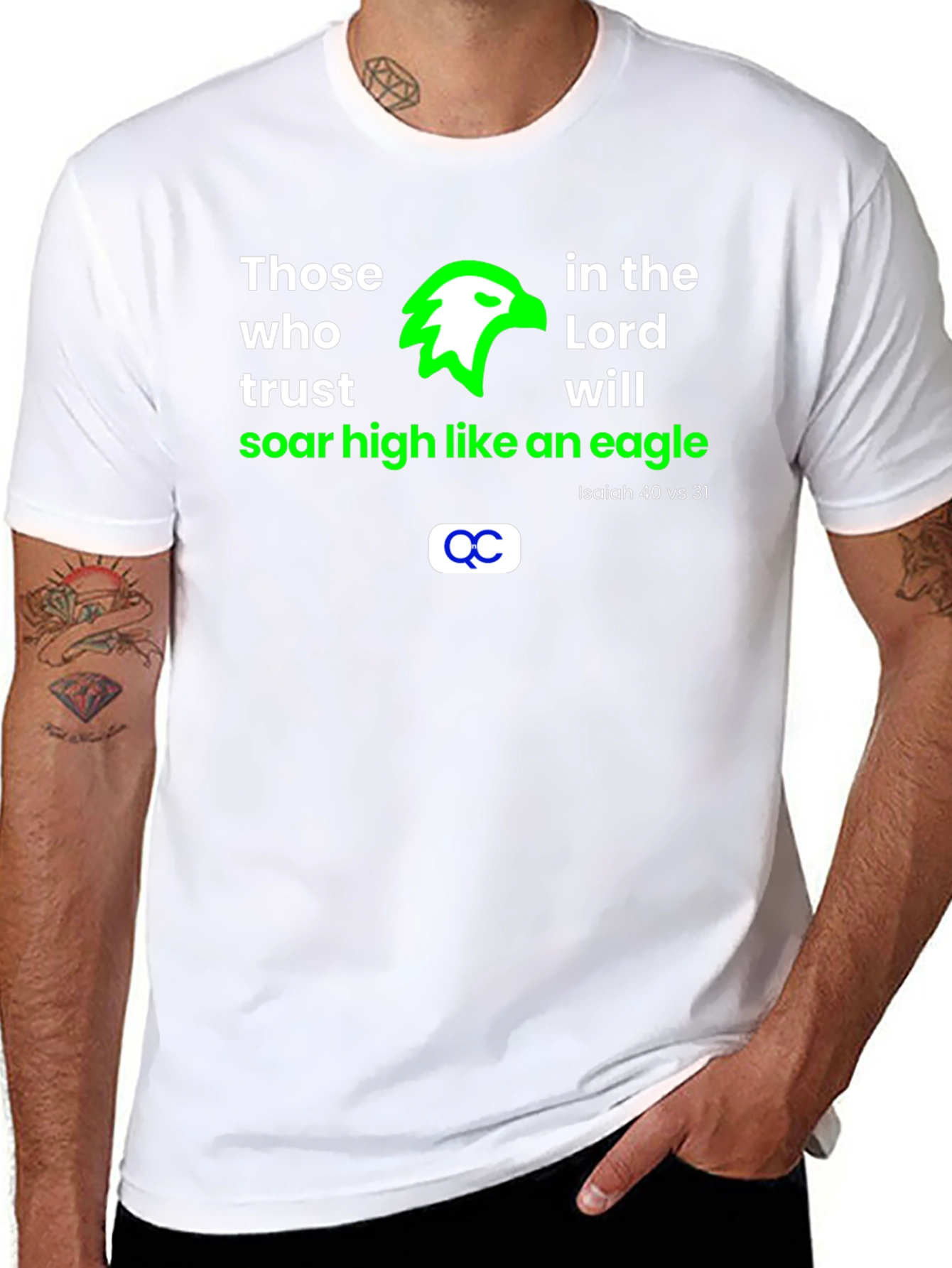 Faith Eagle T-Shirt: Isaiah 40:31 Christian Tee