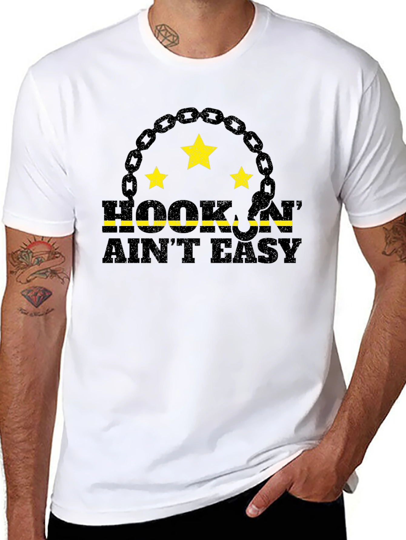 Hookin Aint Easy Black T-Shirt