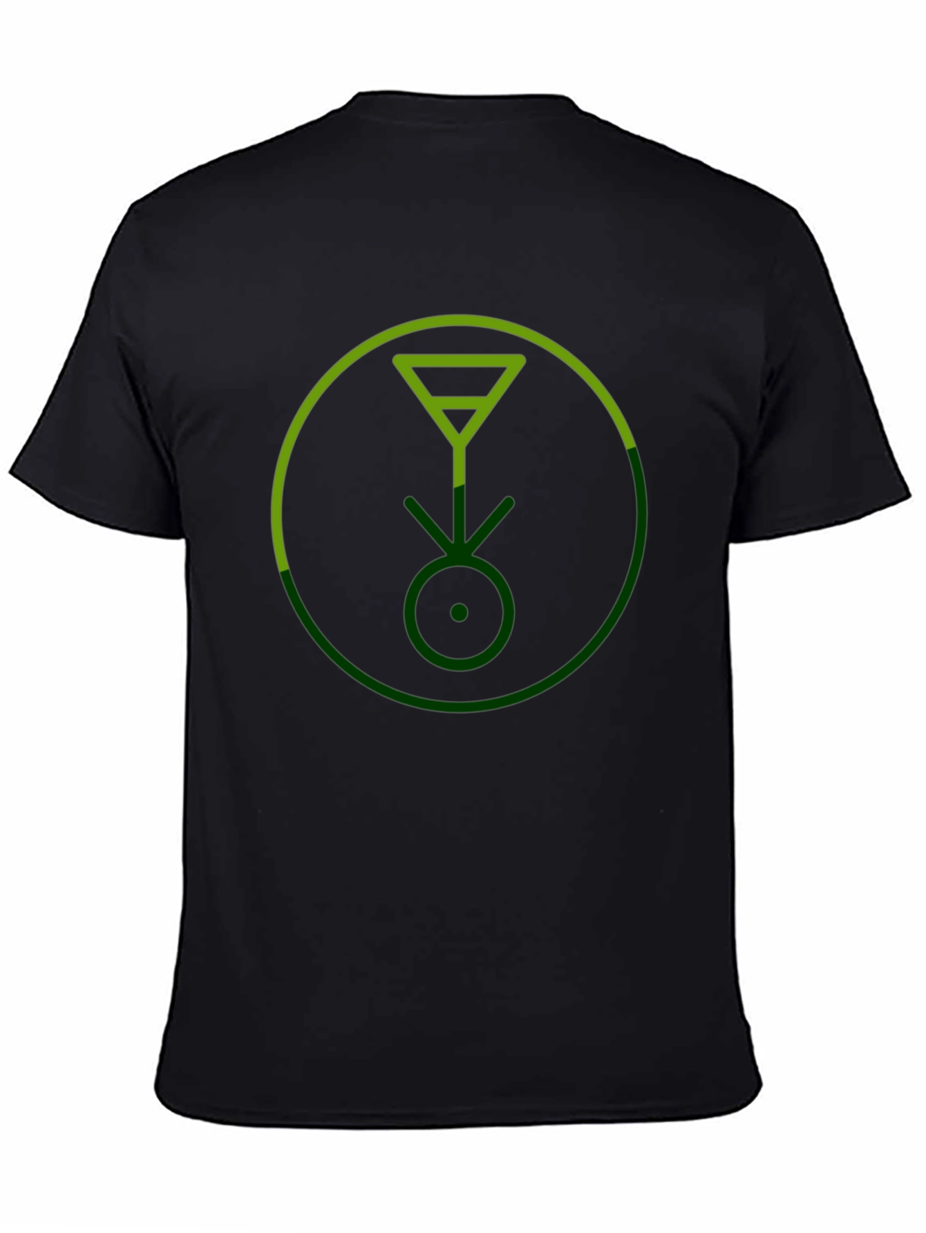 Symbol Graphic Black Cotton T-Shirt