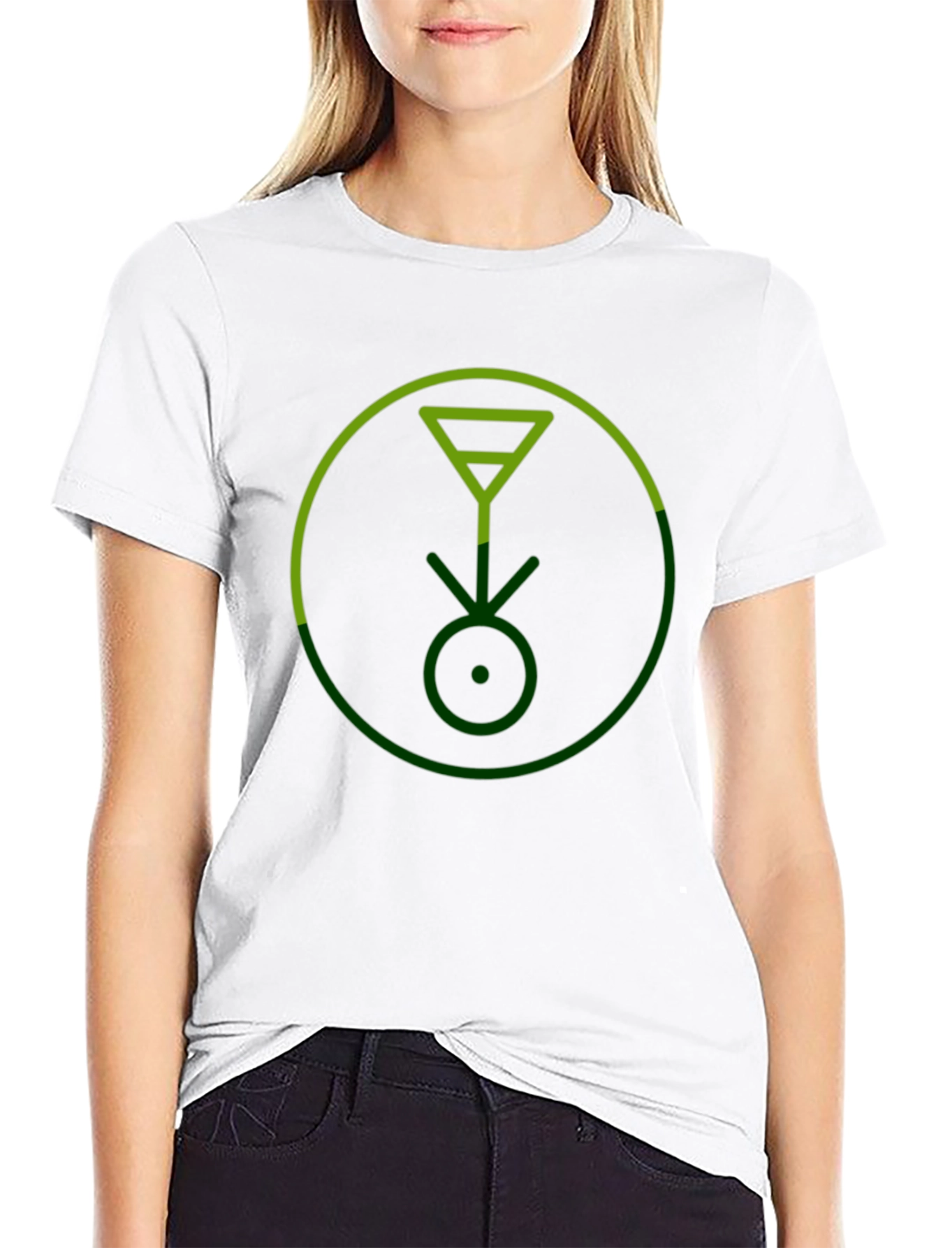 Symbol Graphic Black Cotton T-Shirt