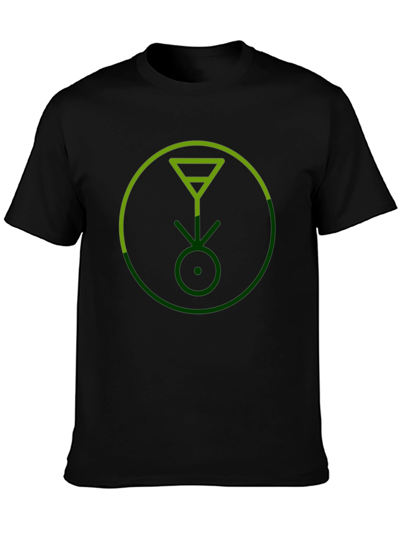 Symbol Graphic Black Cotton T-Shirt