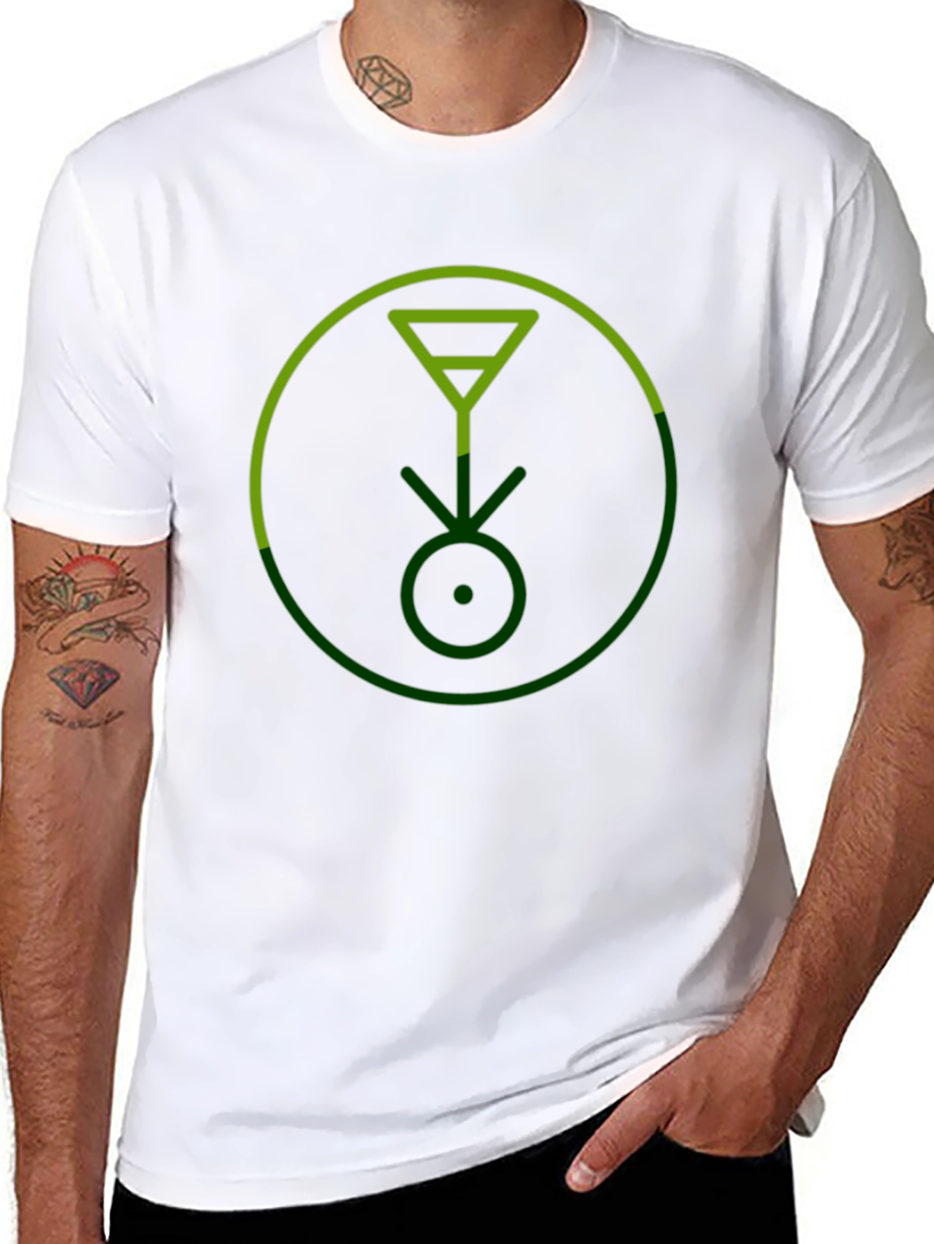 Symbol Graphic Black Cotton T-Shirt