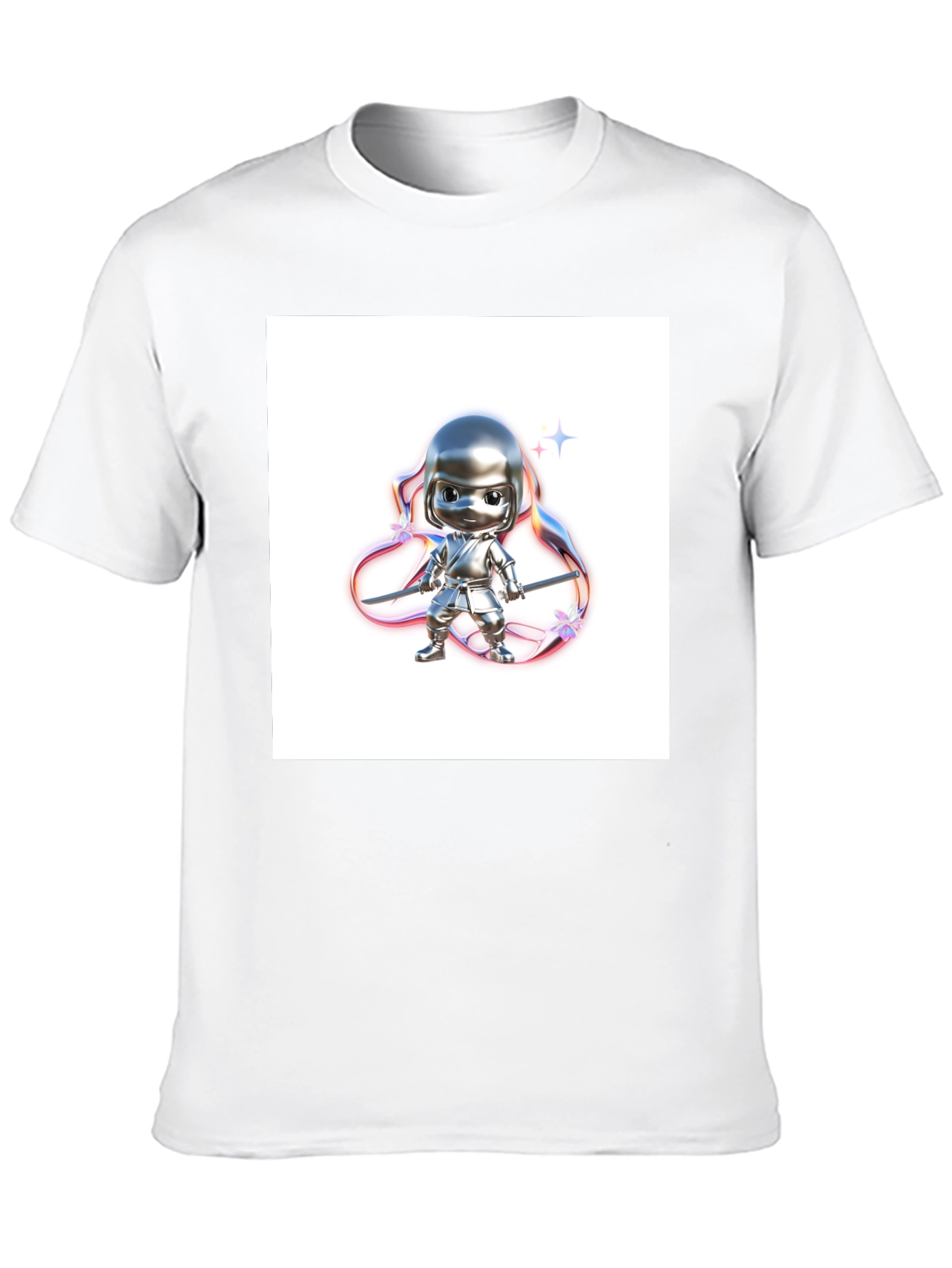 Black T-Shirt with Ninja Warrior Graphic