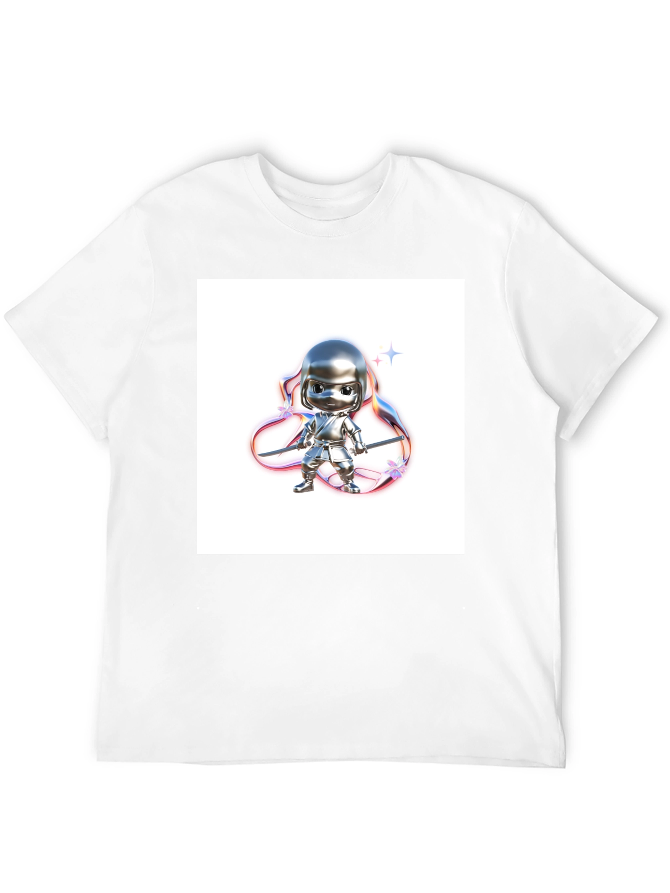 Black T-Shirt with Ninja Warrior Graphic