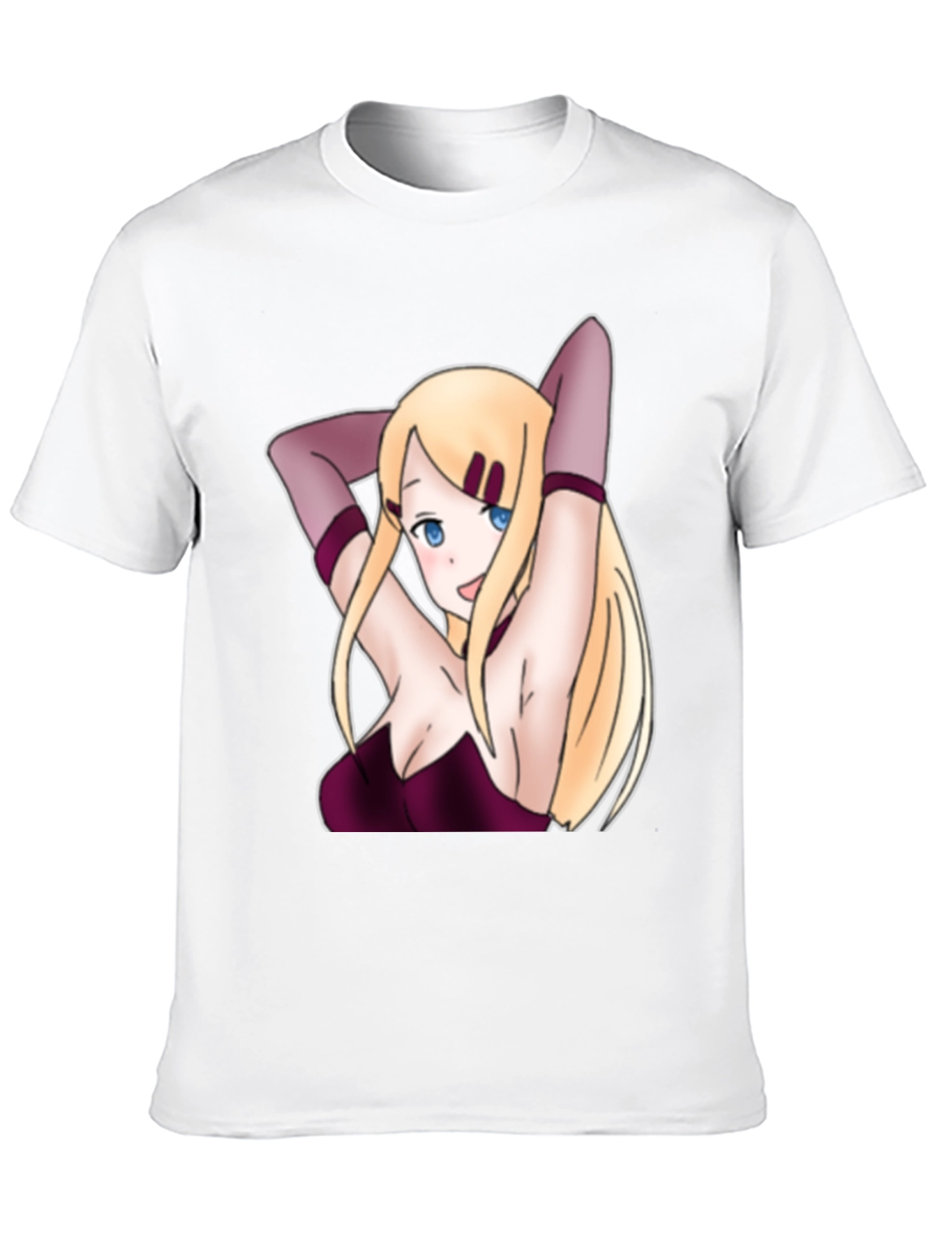 Anime Girl Black T-Shirt