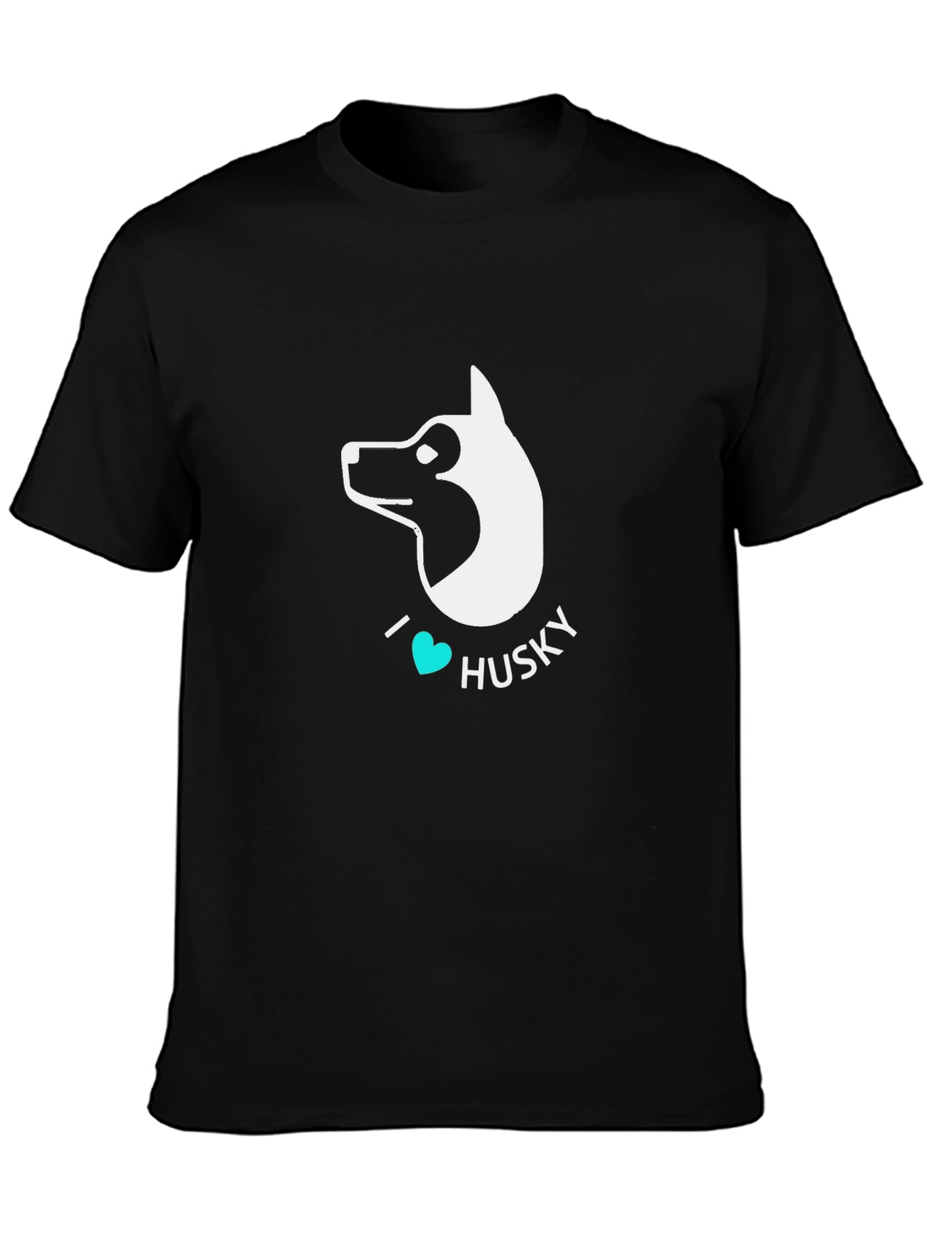 I Heart Husky Black T-Shirt