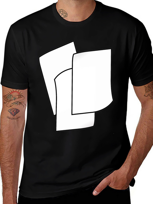Modern Abstract Black T-Shirt