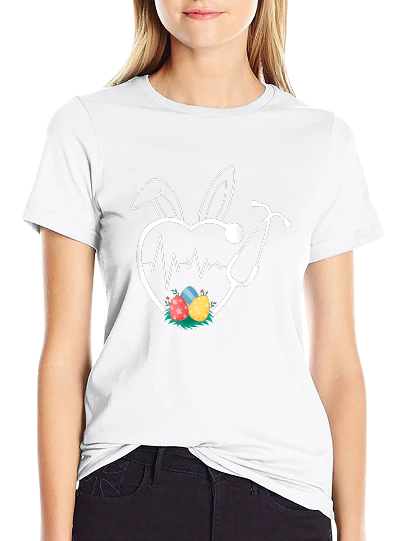 Easter Nurse Heartbeat T-Shirt