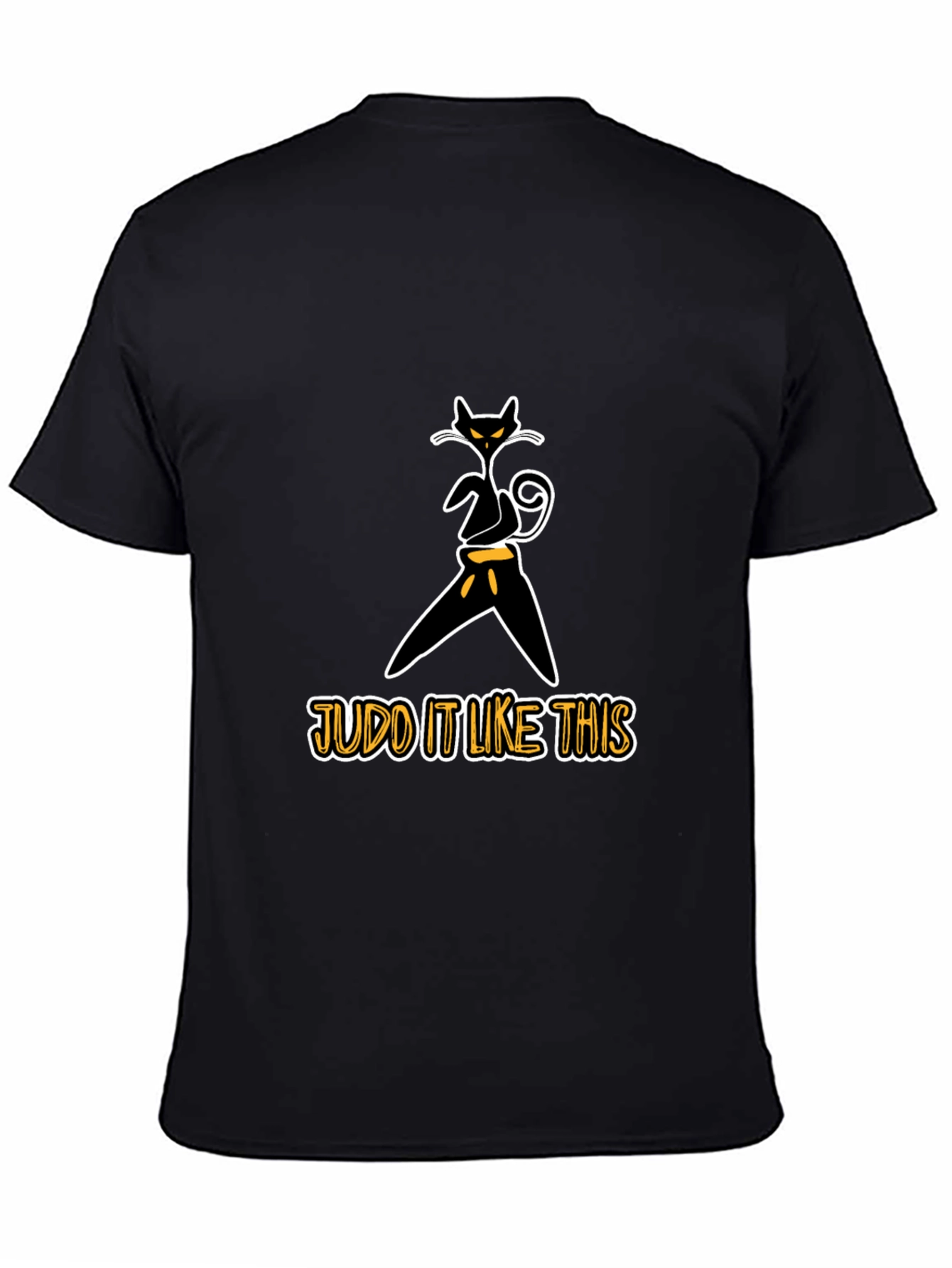 Judo Cat Black T-Shirt: Train Like a Pro!