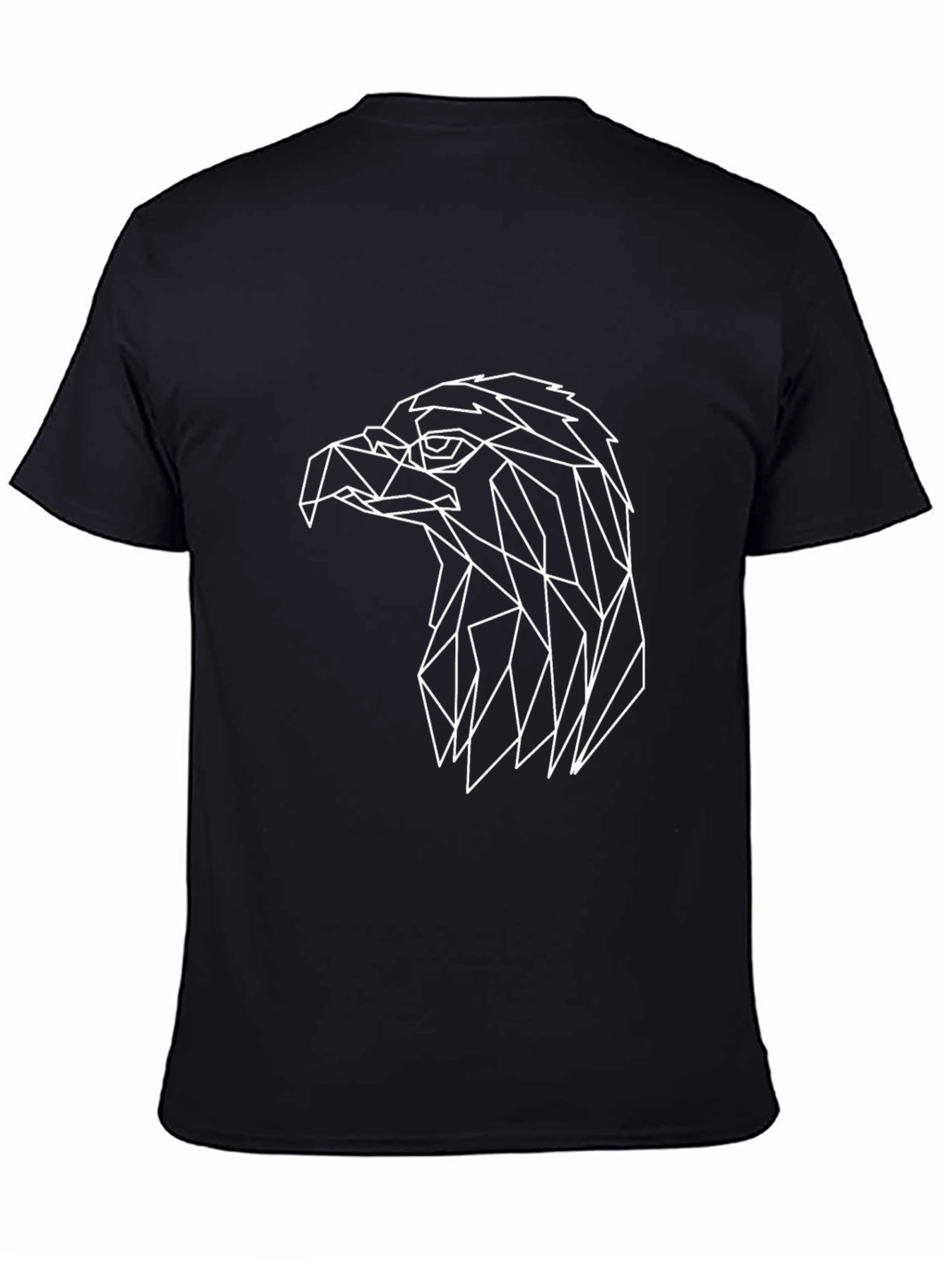 Geometric Eagle Graphic Black T-Shirt