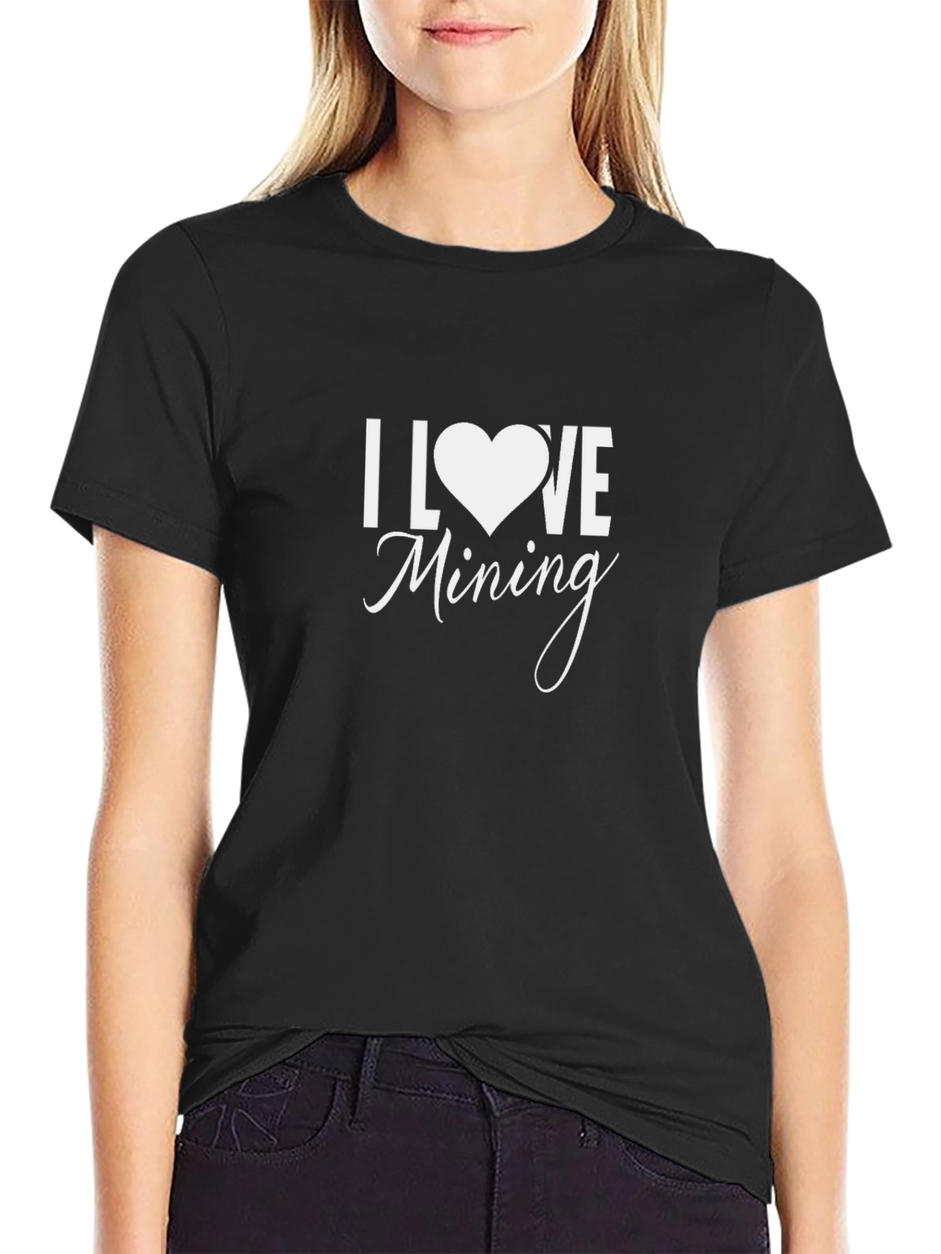 I Love Mining Black T-Shirt