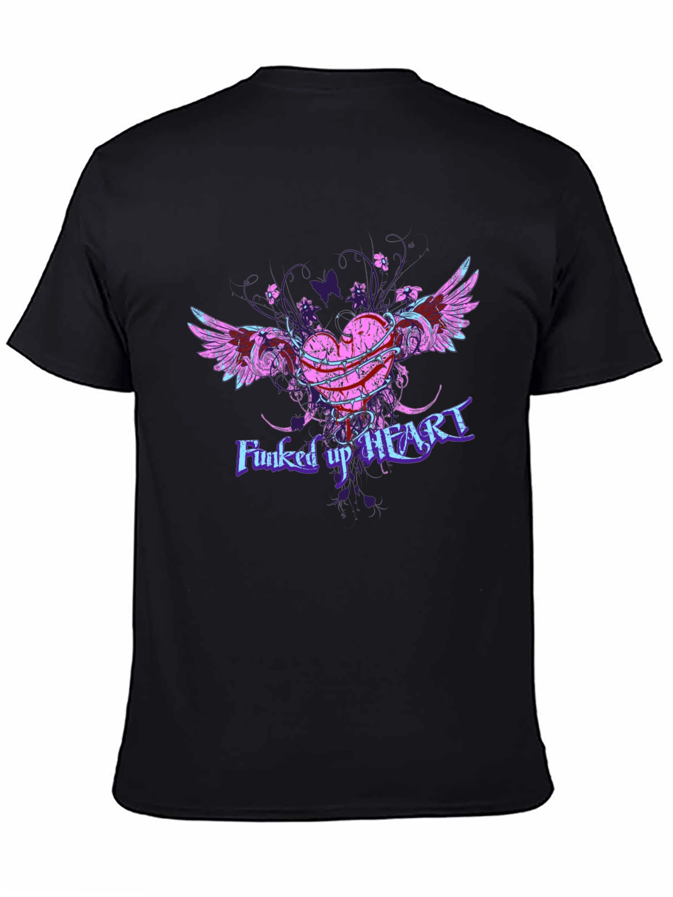 Funcked Up Heart Graphic Tee - Edgy Design