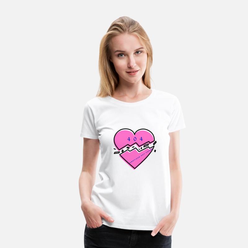 404 Broken Heart Unisex Cotton Tee, Trendy Graphic