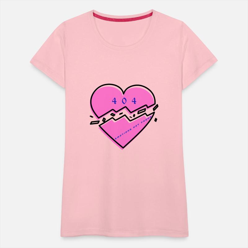 404 Broken Heart Unisex Cotton Tee, Trendy Graphic