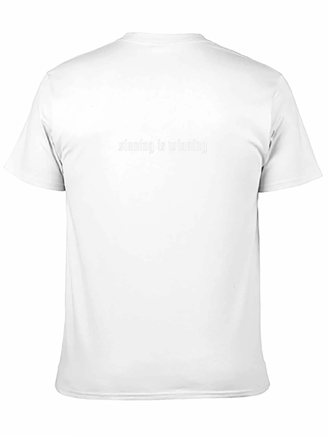 Sinning is Winning Graphic Tee - Black Cotton T-Shirt