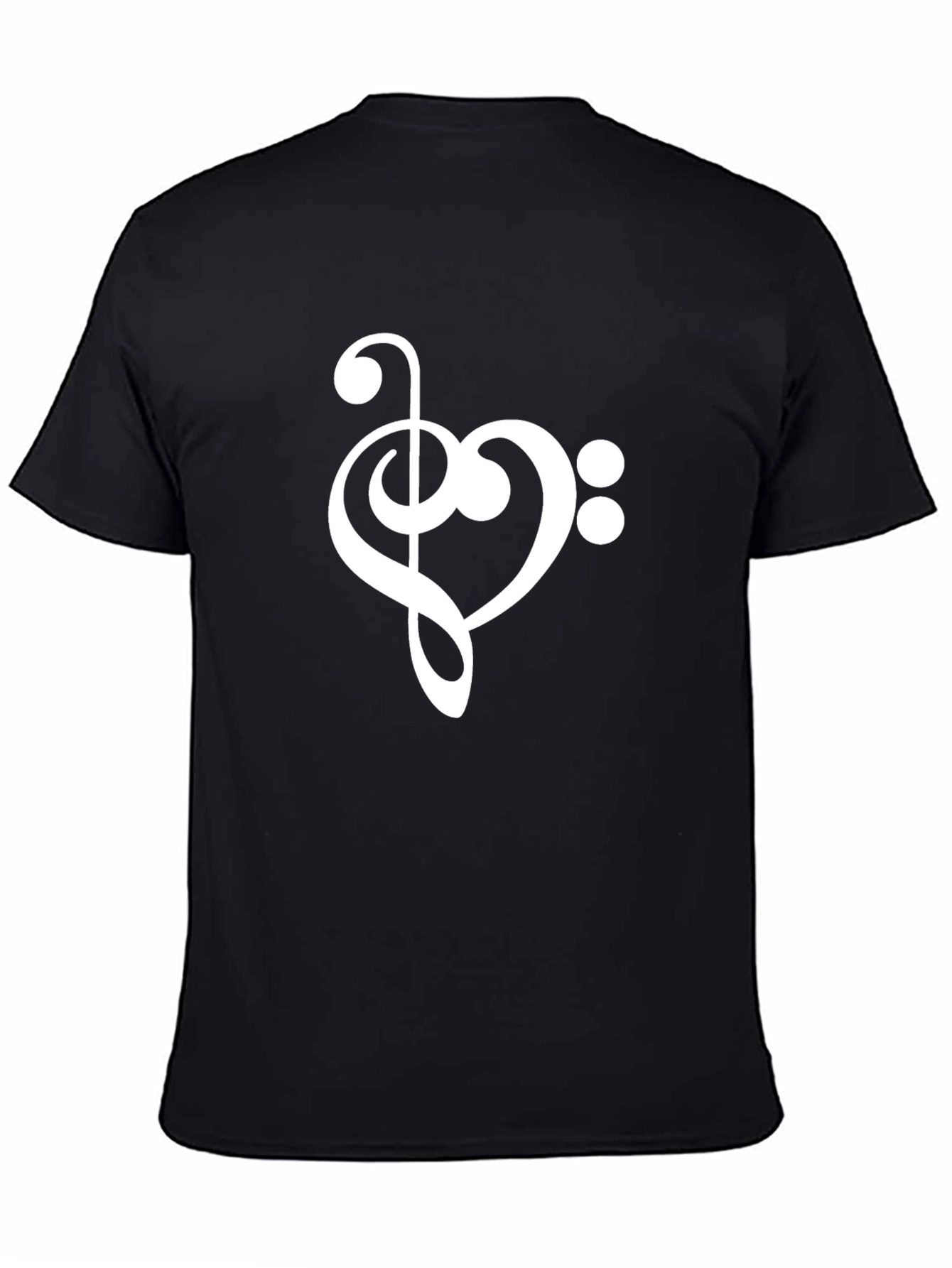 Musical Heart T-Shirt - Black Graphic Tee